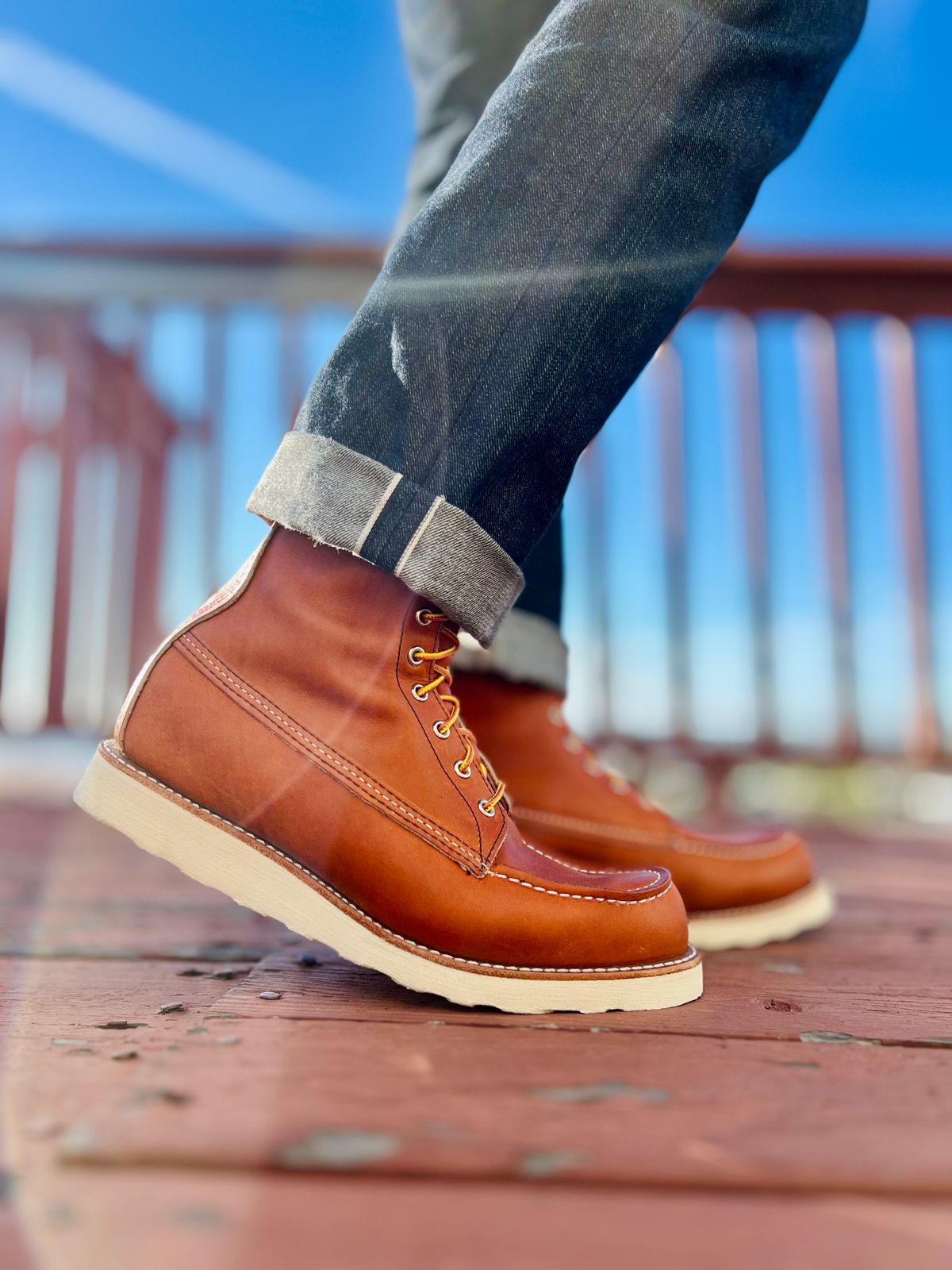 Photo by patinatimes on December 14, 2023 of the Red Wing 8-Inch Classic Moc in S.B. Foot Oro Legacy.