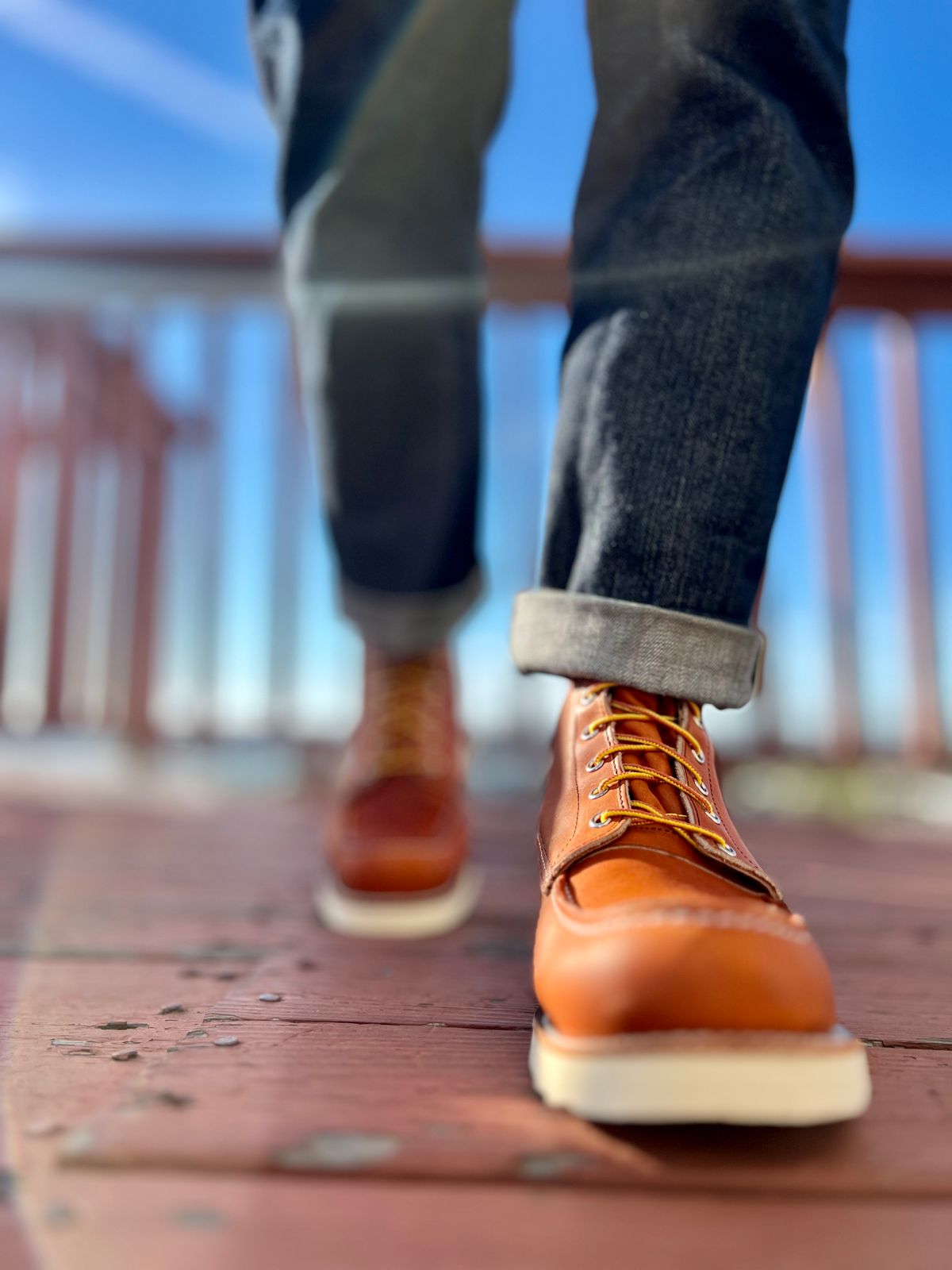 Photo by patinatimes on December 14, 2023 of the Red Wing 8-Inch Classic Moc in S.B. Foot Oro Legacy.