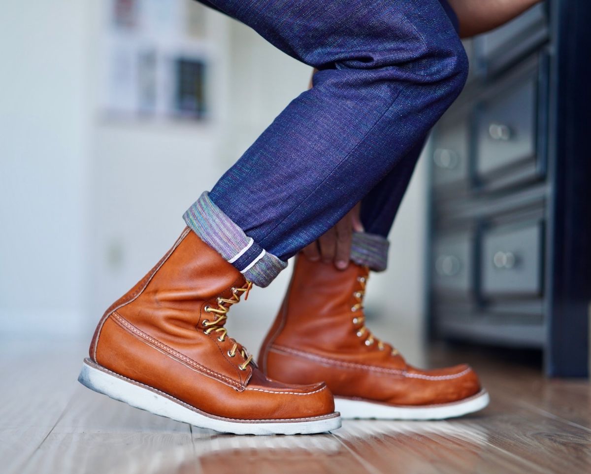 Photo by patinatimes on October 30, 2024 of the Red Wing 8-Inch Classic Moc in S.B. Foot Oro Legacy.