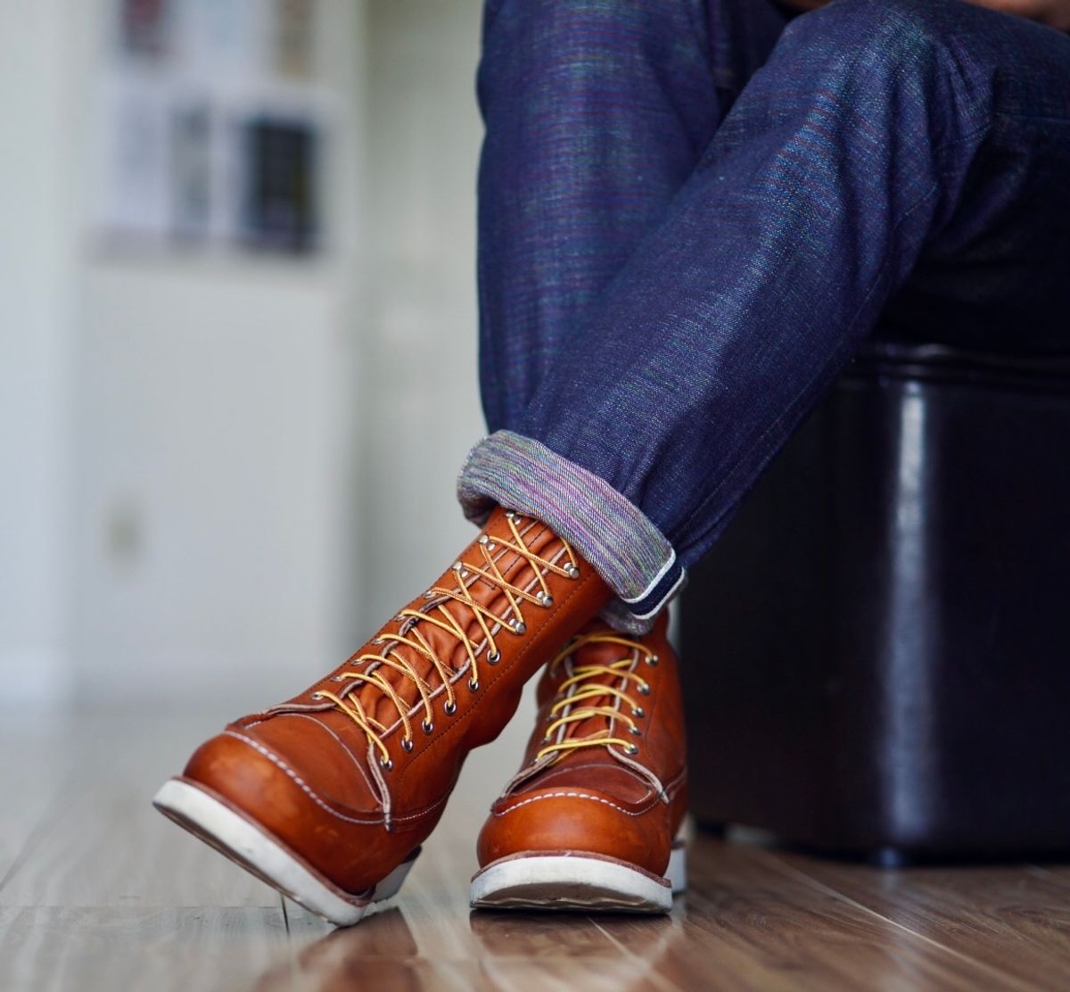 Photo by patinatimes on October 30, 2024 of the Red Wing 8-Inch Classic Moc in S.B. Foot Oro Legacy.
