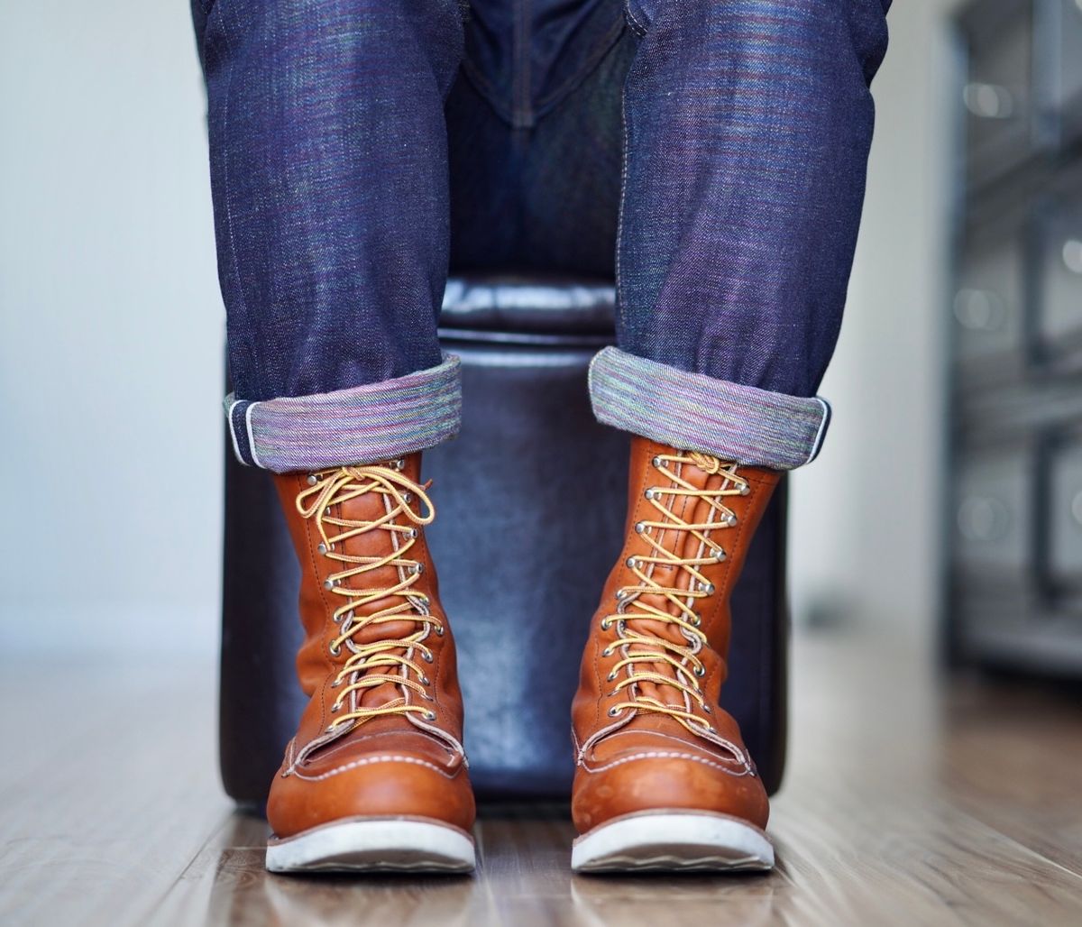 Photo by patinatimes on October 30, 2024 of the Red Wing 8-Inch Classic Moc in S.B. Foot Oro Legacy.
