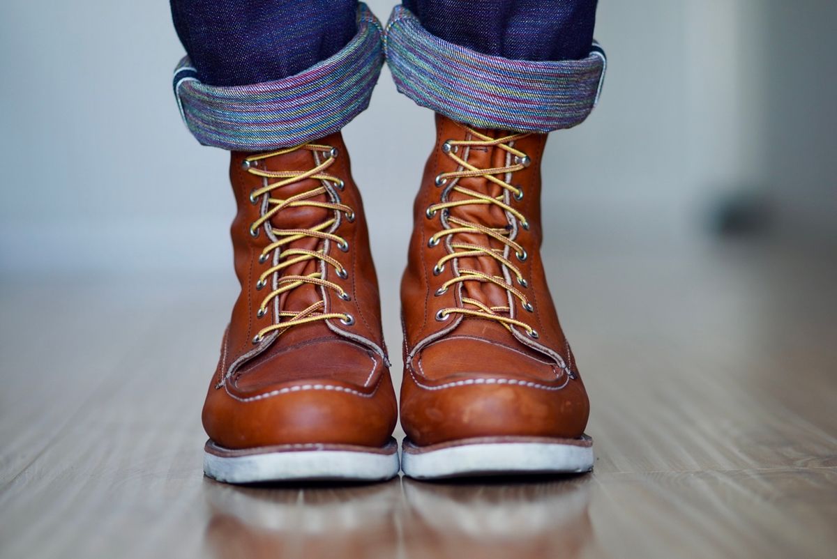 Photo by patinatimes on October 30, 2024 of the Red Wing 8-Inch Classic Moc in S.B. Foot Oro Legacy.