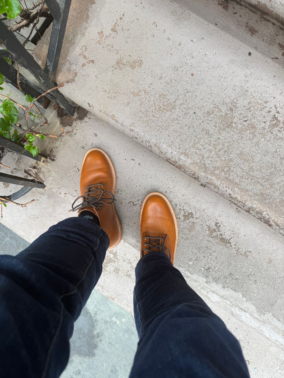 Photo by BootSniffer69 on April 4, 2025 of the Grant Stone Diesel Boot in Badalassi Carlo Saddle Tan Minerva.