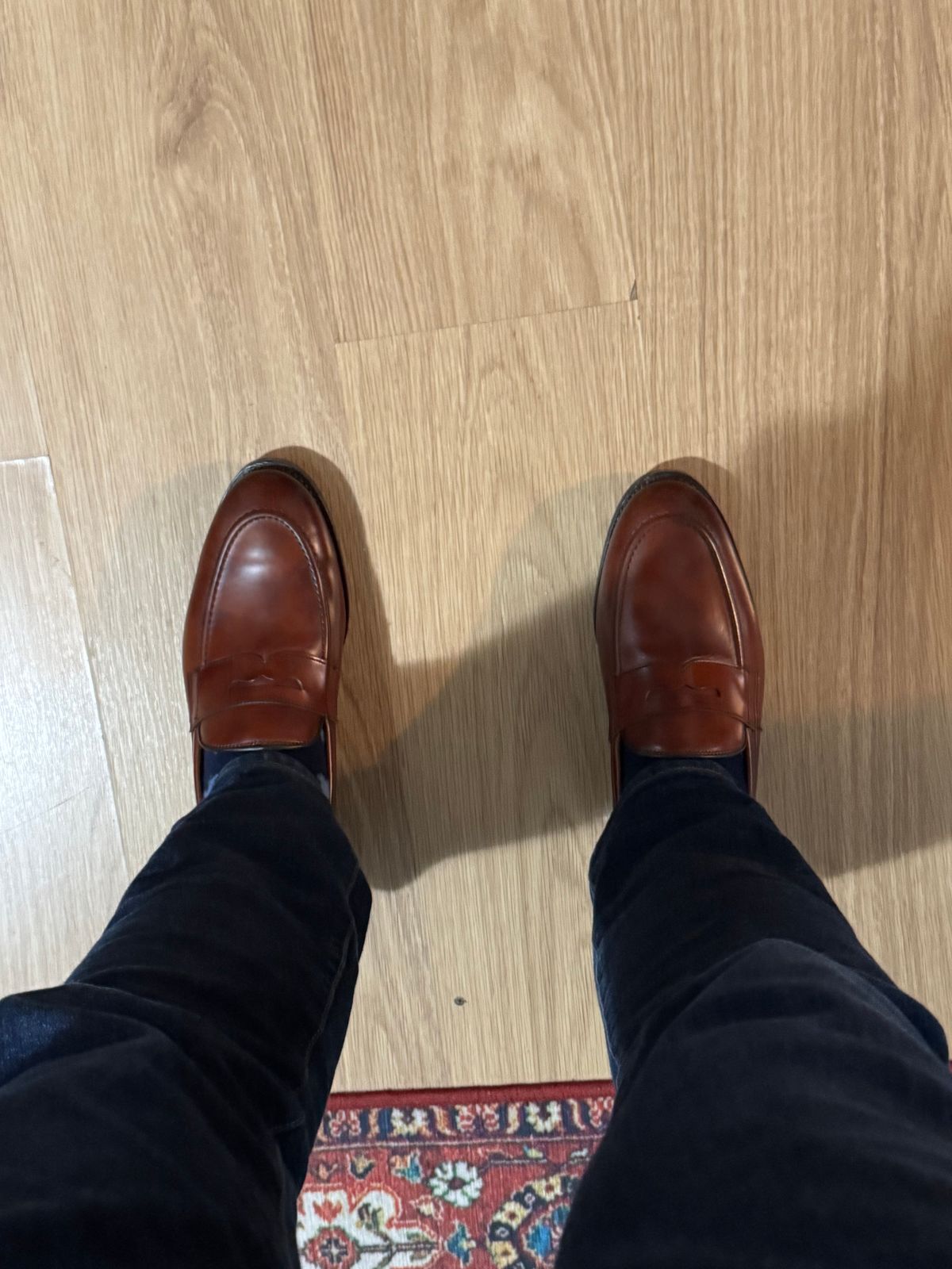 Photo by BootSniffer69 on April 30, 2025 of the Allen Edmonds Randolph 2.0 Penny Loafer in Chili Museum.