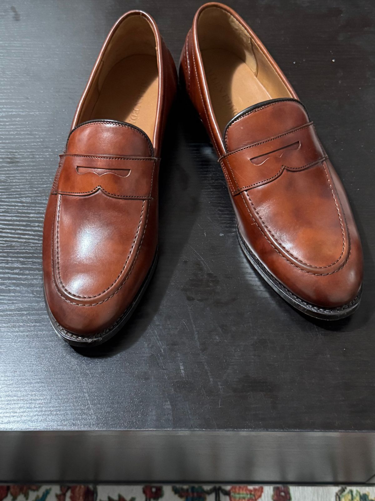 Photo by BootSniffer69 on April 30, 2025 of the Allen Edmonds Randolph 2.0 Penny Loafer in Chili Museum.