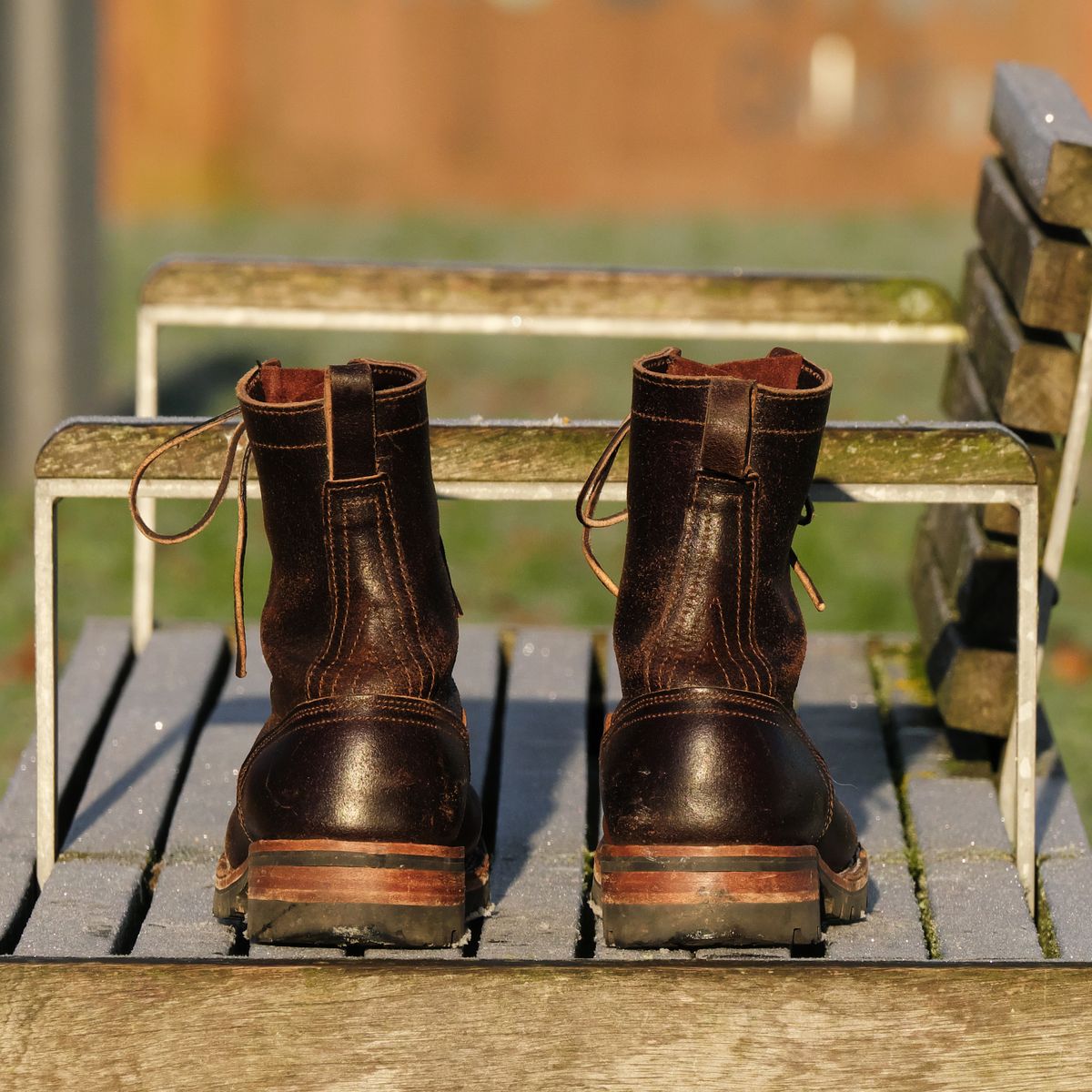 Photo by Call on January 4, 2026 of the Nicks x Rose Anvil ND1 in Horween Brown Waxed Flesh & Seidel 1964 Brown.