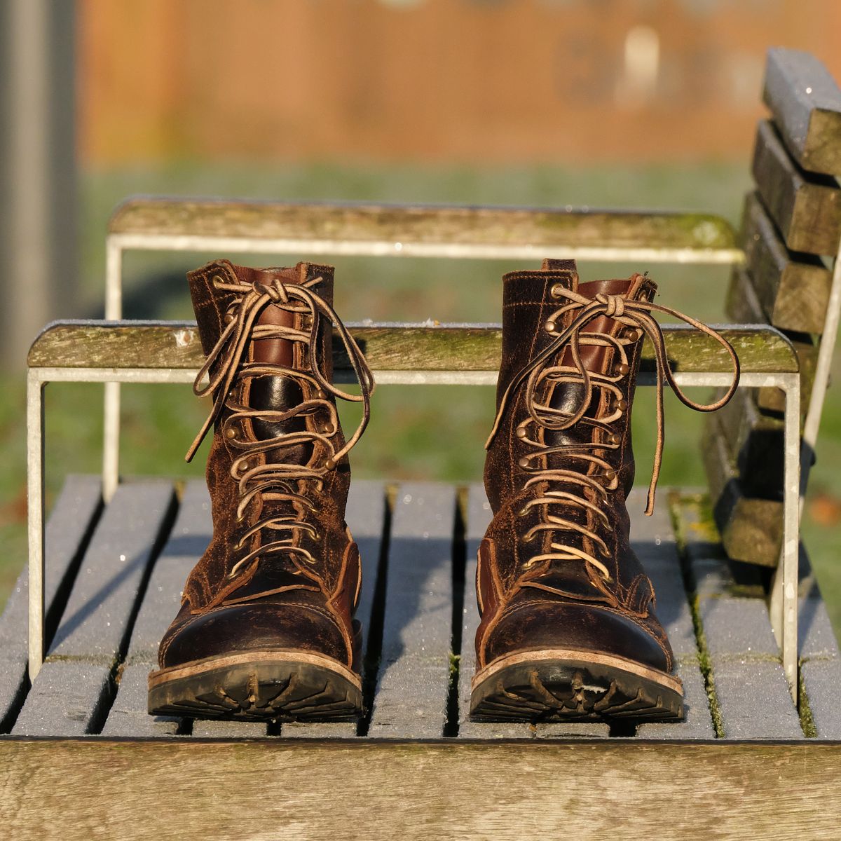 Photo by Call on January 4, 2026 of the Nicks x Rose Anvil ND1 in Horween Brown Waxed Flesh & Seidel 1964 Brown.