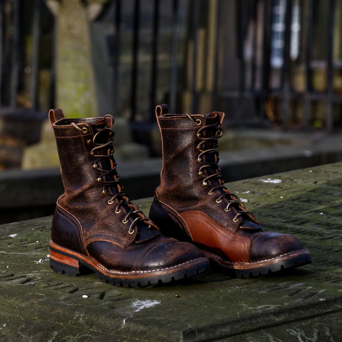 Photo by Call on March 1, 2026 of the Nicks x Rose Anvil ND1 in Horween Brown Waxed Flesh & Seidel 1964 Brown.