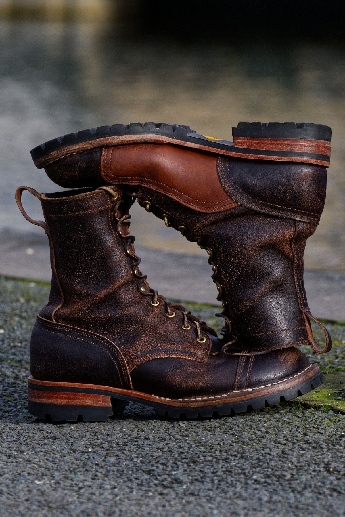 Photo by Call on March 1, 2026 of the Nicks x Rose Anvil ND1 in Horween Brown Waxed Flesh & Seidel 1964 Brown.