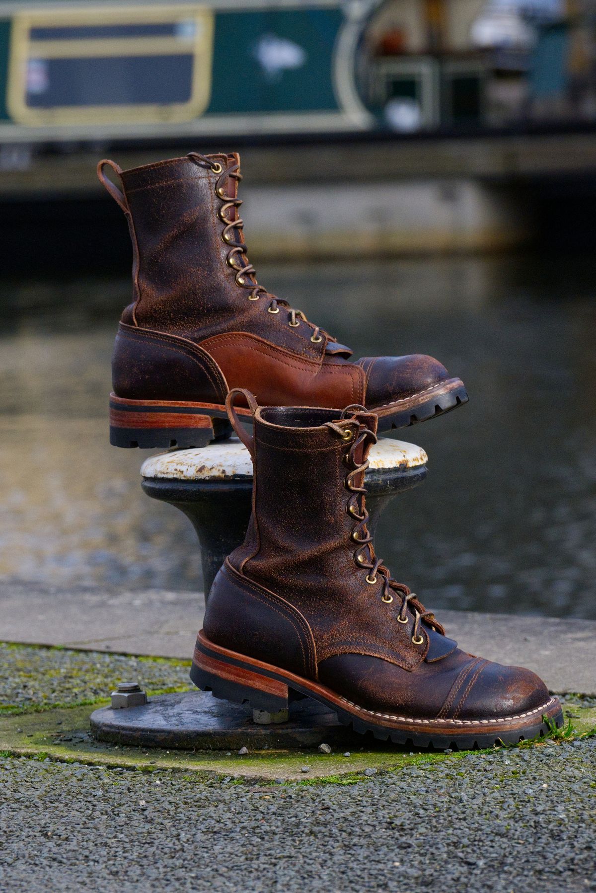 Photo by Call on March 1, 2026 of the Nicks x Rose Anvil ND1 in Horween Brown Waxed Flesh & Seidel 1964 Brown.