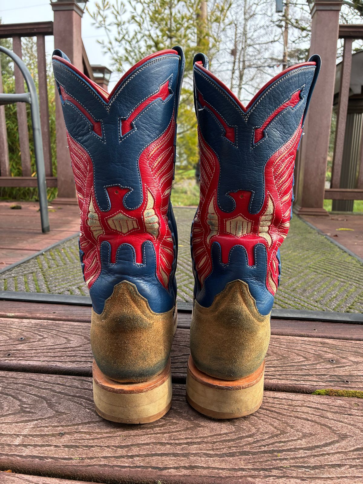 Photo by millerflite on February 3, 2026 of the Black Bear Brand X Rios Of Mercedes Freedom Of The West in Horween Marine Field Roughout.