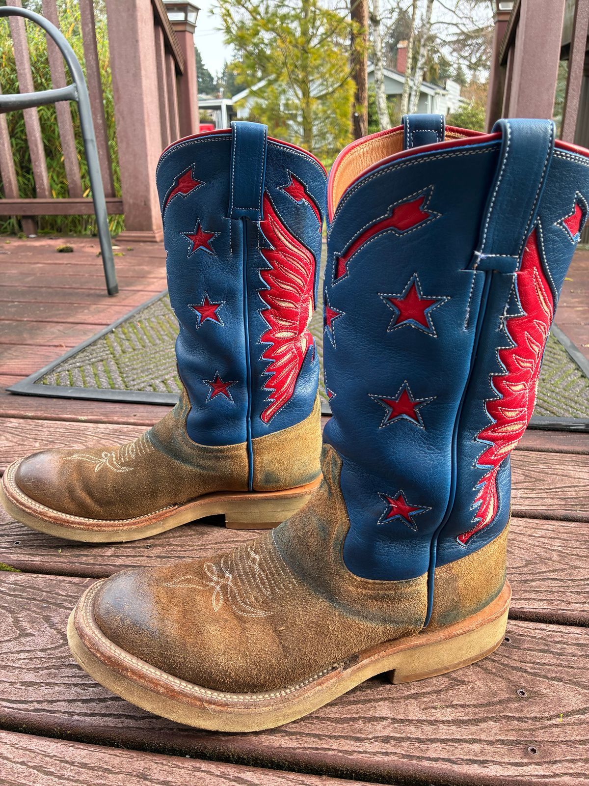 Photo by millerflite on February 3, 2026 of the Black Bear Brand X Rios Of Mercedes Freedom Of The West in Horween Marine Field Roughout.