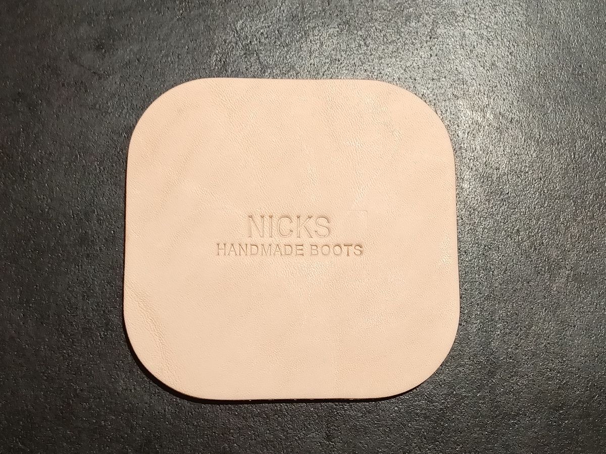 Photo by DaddyBootsEsquire on October 1, 2025 of the Nicks Coaster in Wickett & Craig Natural Veg Tan.