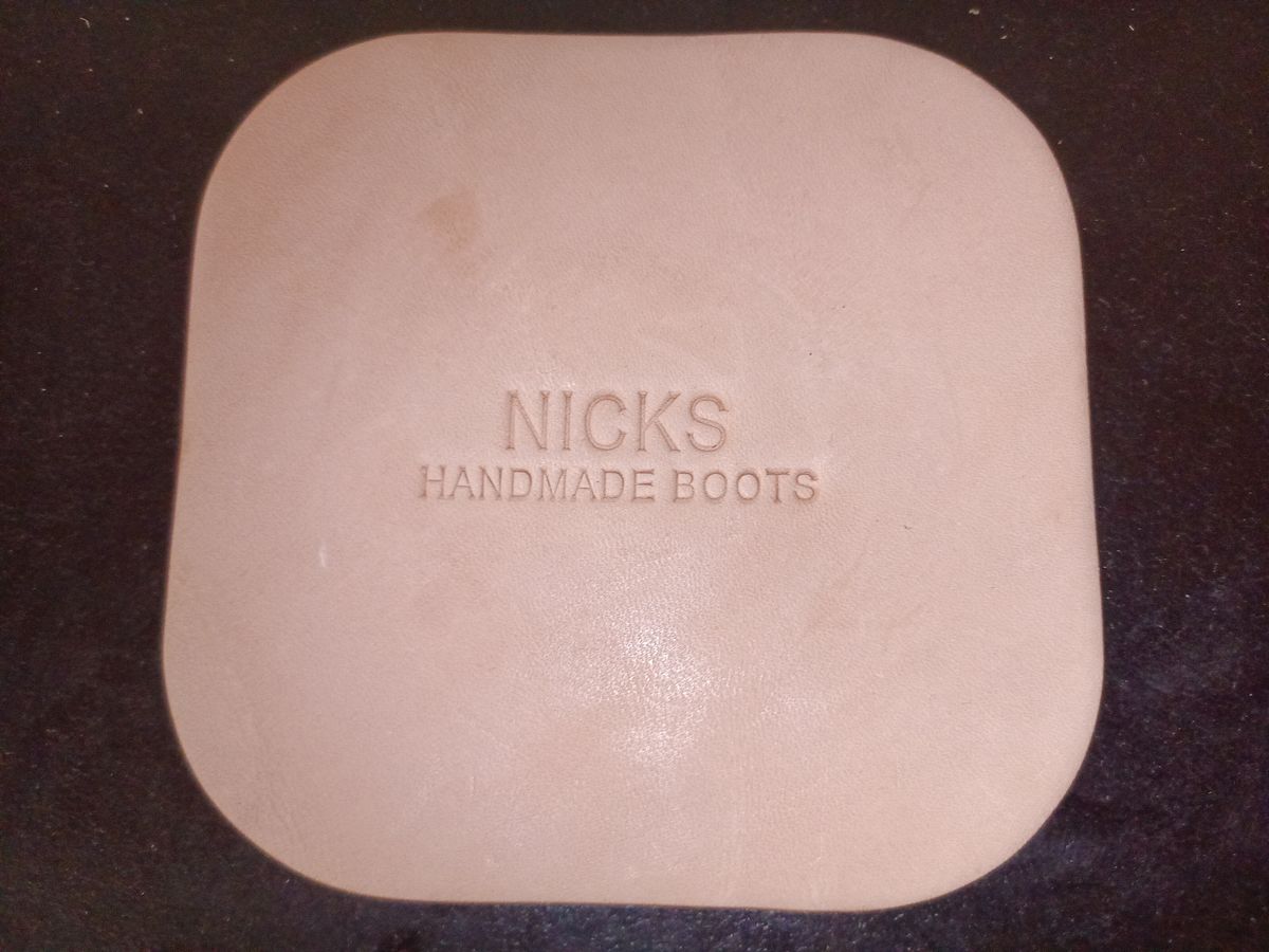 Photo by DaddyBootsEsquire on January 5, 2026 of the Nicks Coaster in Wickett & Craig Natural Veg Tan.