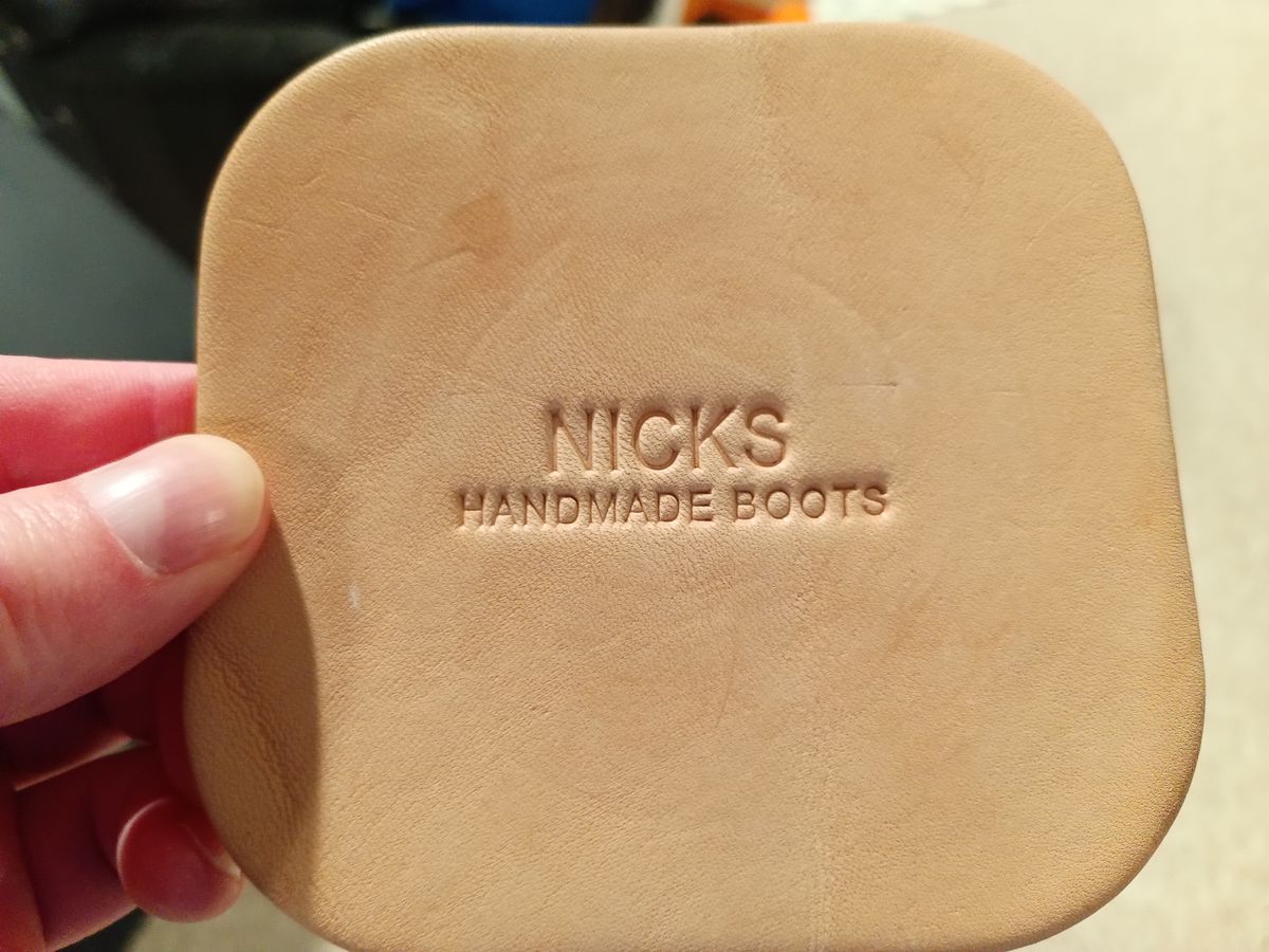 Photo by DaddyBootsEsquire on February 2, 2026 of the Nicks Coaster in Wickett & Craig Natural Veg Tan.