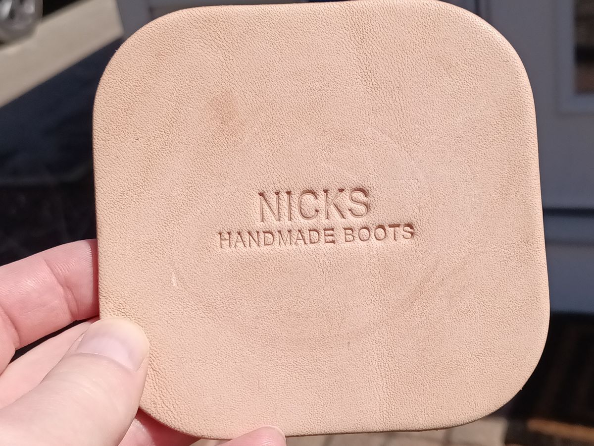 Photo by DaddyBootsEsquire on April 3, 2026 of the Nicks Coaster in Wickett & Craig Natural Veg Tan.