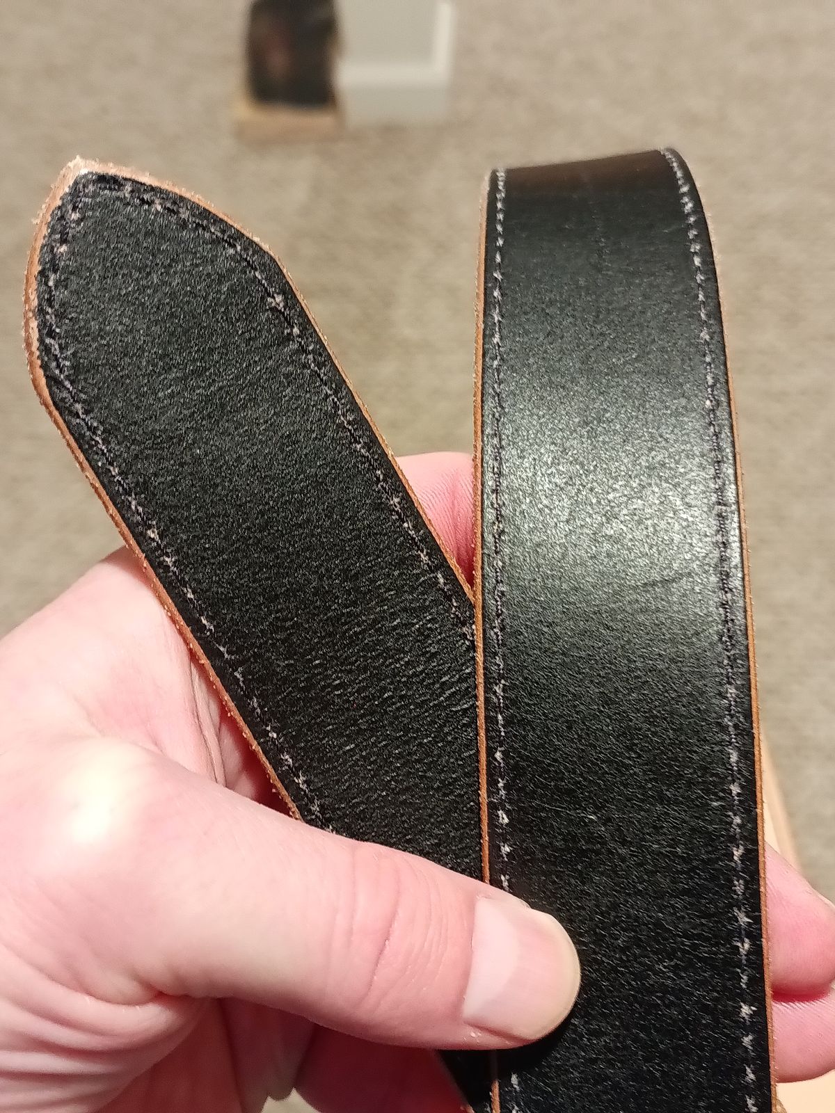 Photo by DaddyBootsEsquire on December 5, 2025 of the Nicks Natural Veg Tan Blackout - Stitched in Wickett & Craig Natural Veg Tan.