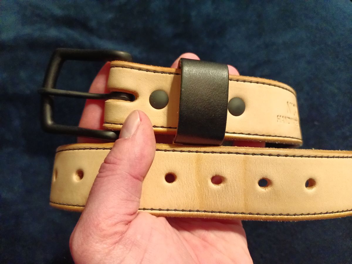 Photo by DaddyBootsEsquire on January 5, 2026 of the Nicks Natural Veg Tan Blackout - Stitched in Wickett & Craig Natural Veg Tan.