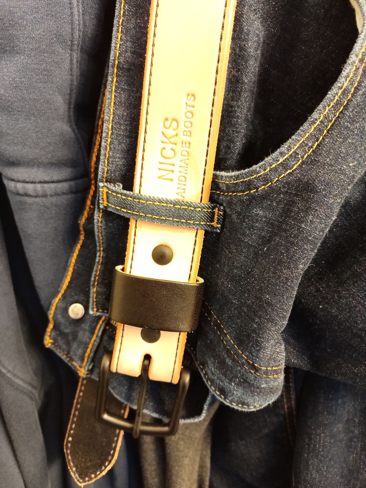 Photo by DaddyBootsEsquire on February 1, 2026 of the Nicks Natural Veg Tan Blackout - Stitched in Wickett & Craig Natural Veg Tan.