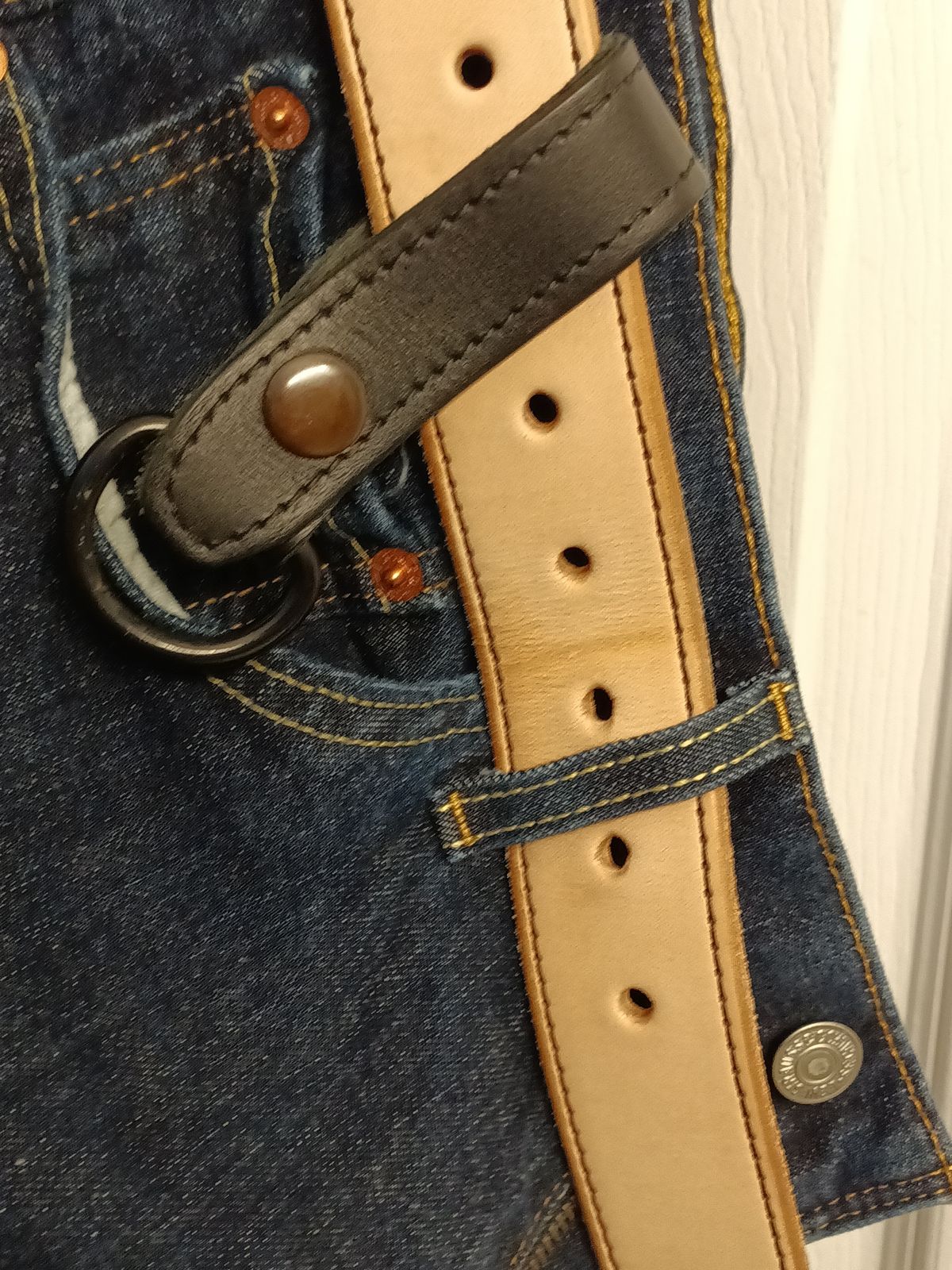 Photo by DaddyBootsEsquire on February 1, 2026 of the Nicks Natural Veg Tan Blackout - Stitched in Wickett & Craig Natural Veg Tan.