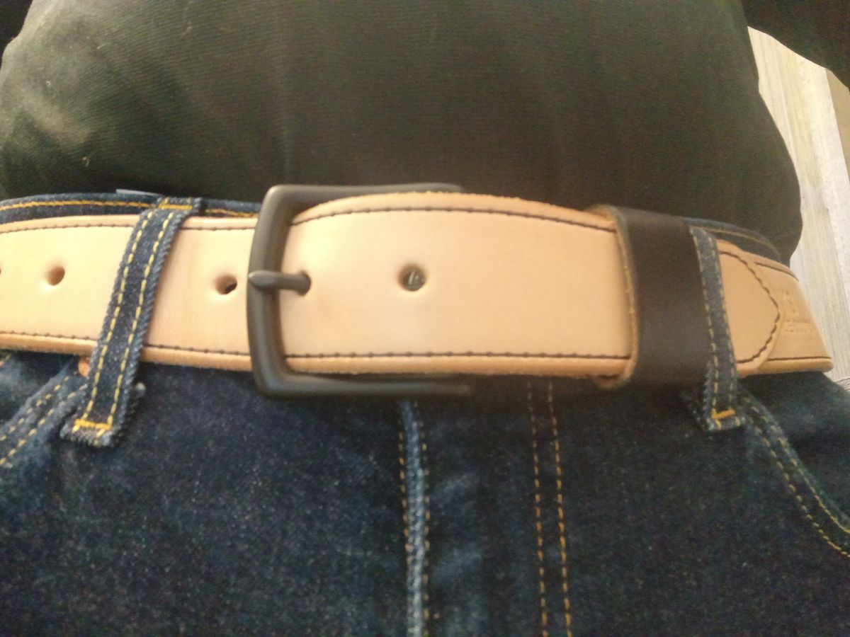 Photo by DaddyBootsEsquire on February 1, 2026 of the Nicks Natural Veg Tan Blackout - Stitched in Wickett & Craig Natural Veg Tan.