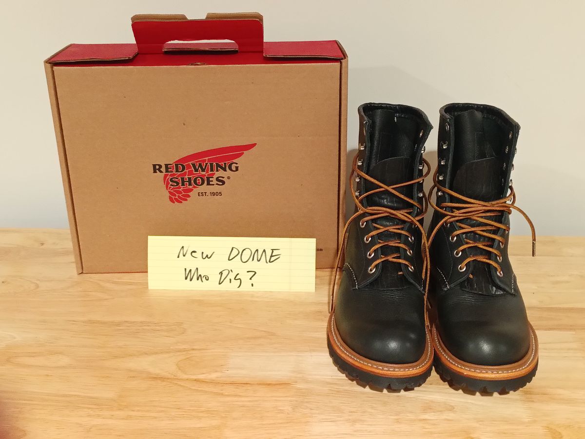 Photo by DaddyBootsEsquire on October 1, 2025 of the Red Wing Red Wing / 4501 Logger in Red Wing / S.B. Foot Black Oil Slick.