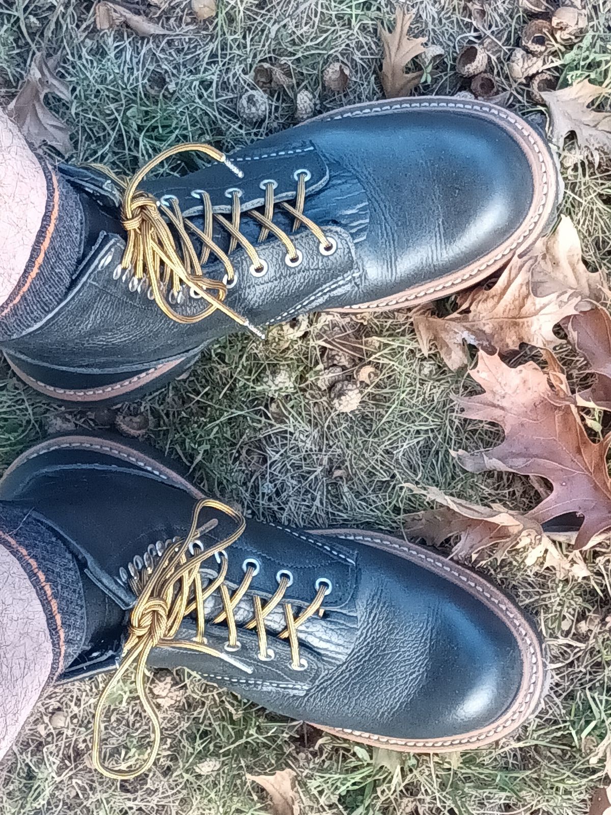 Photo by DaddyBootsEsquire on October 1, 2025 of the Red Wing Red Wing / 4501 Logger in Red Wing / S.B. Foot Black Oil Slick.