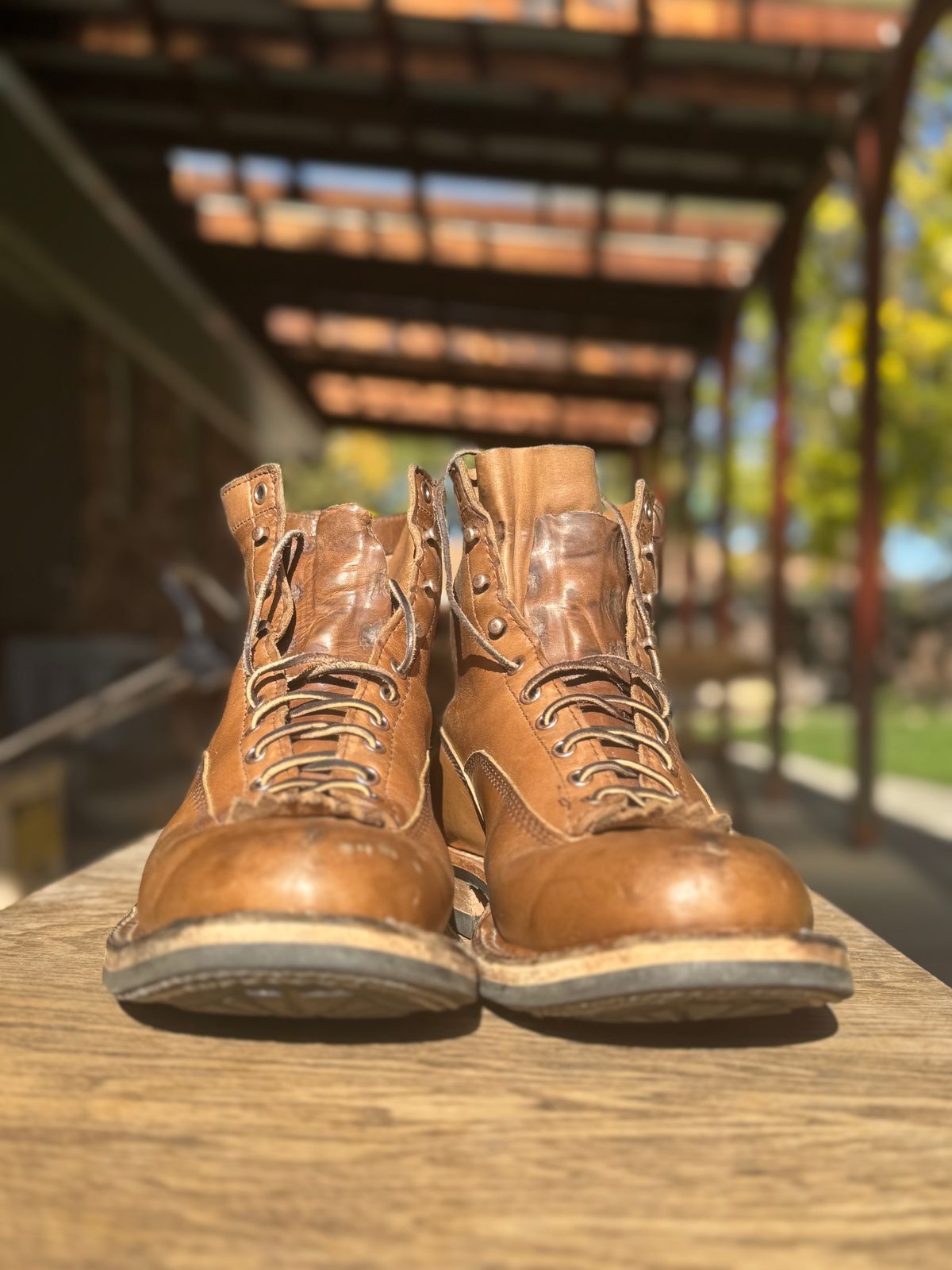 Photo by radkyle on November 1, 2025 of the White's 350 Cutter in Horween Natural Chromexcel.