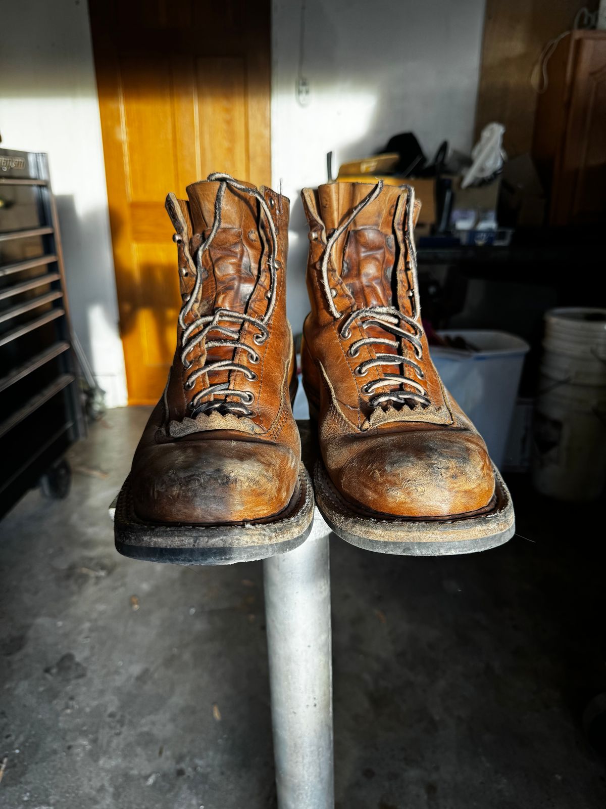 Photo by radkyle on March 4, 2026 of the White's 350 Cutter in Horween Natural Chromexcel.