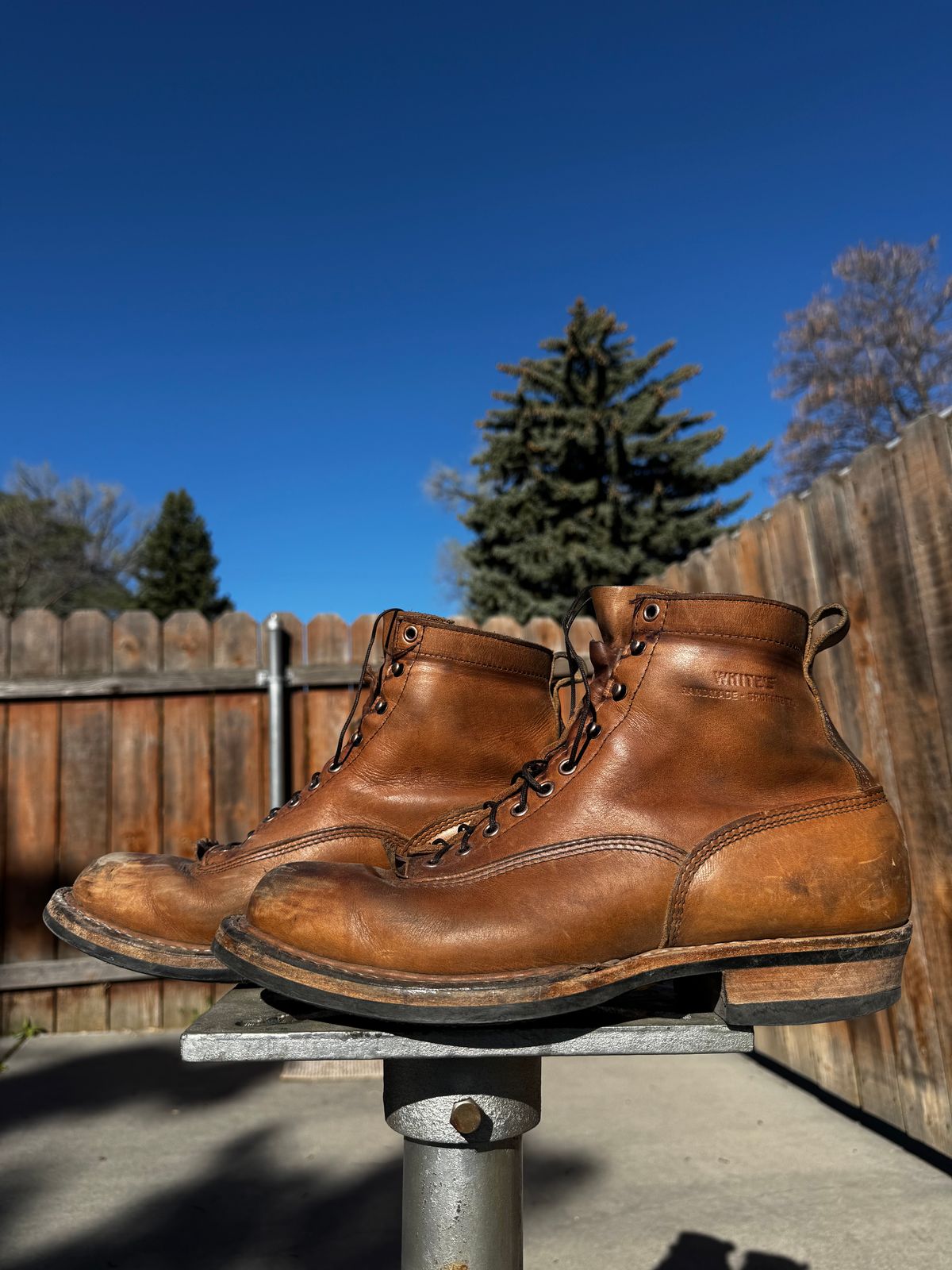 Photo by radkyle on April 4, 2026 of the White's 350 Cutter in Horween Natural Chromexcel.