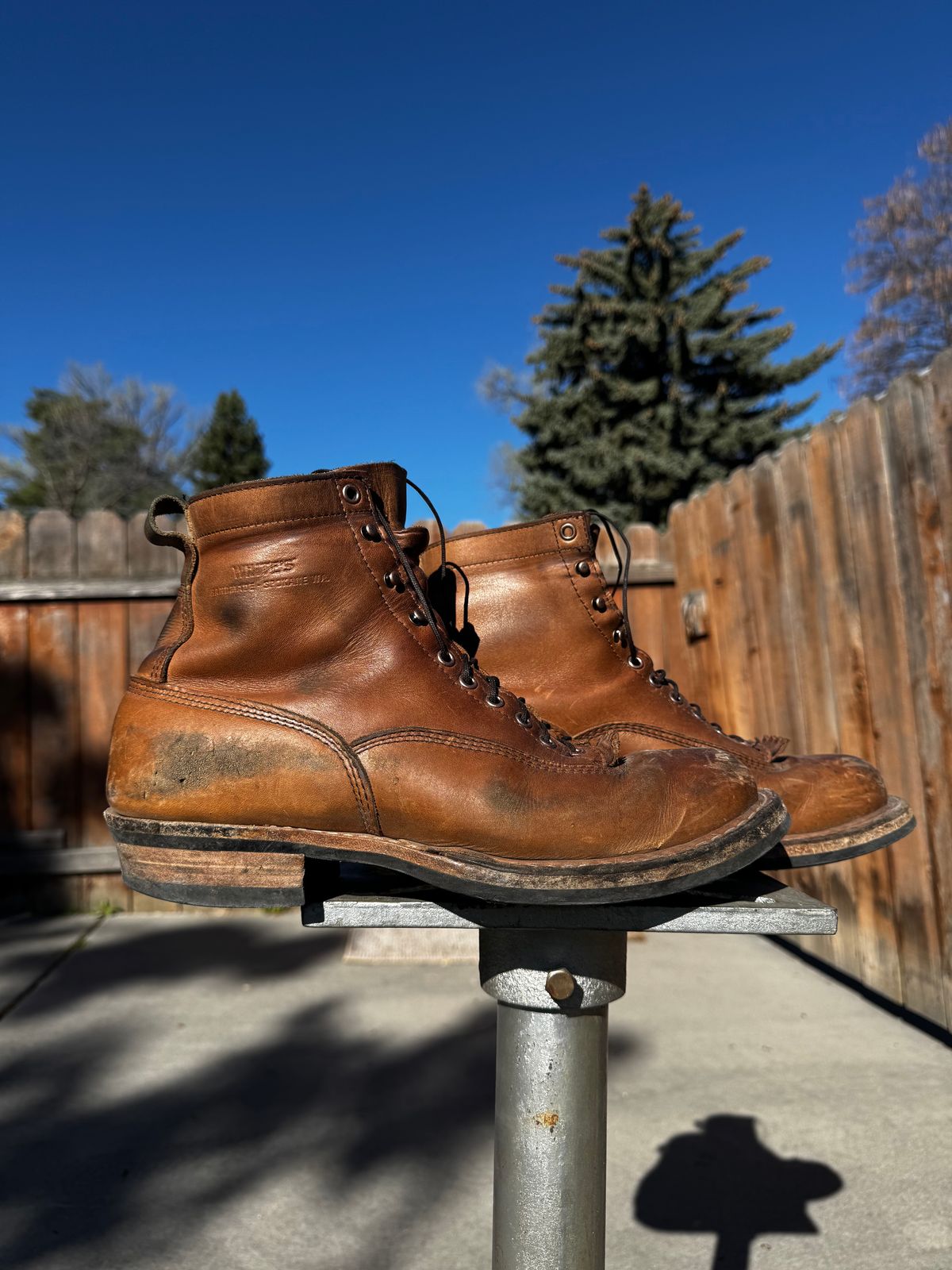 Photo by radkyle on April 4, 2026 of the White's 350 Cutter in Horween Natural Chromexcel.