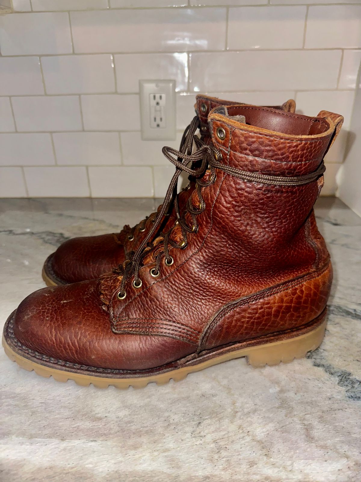 Photo by BigStryke on December 4, 2025 of the JK Boots Forefront in Bison Smooth.