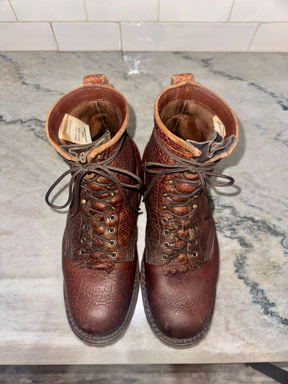 Photo by BigStryke on December 4, 2025 of the JK Boots Forefront in Bison Smooth.