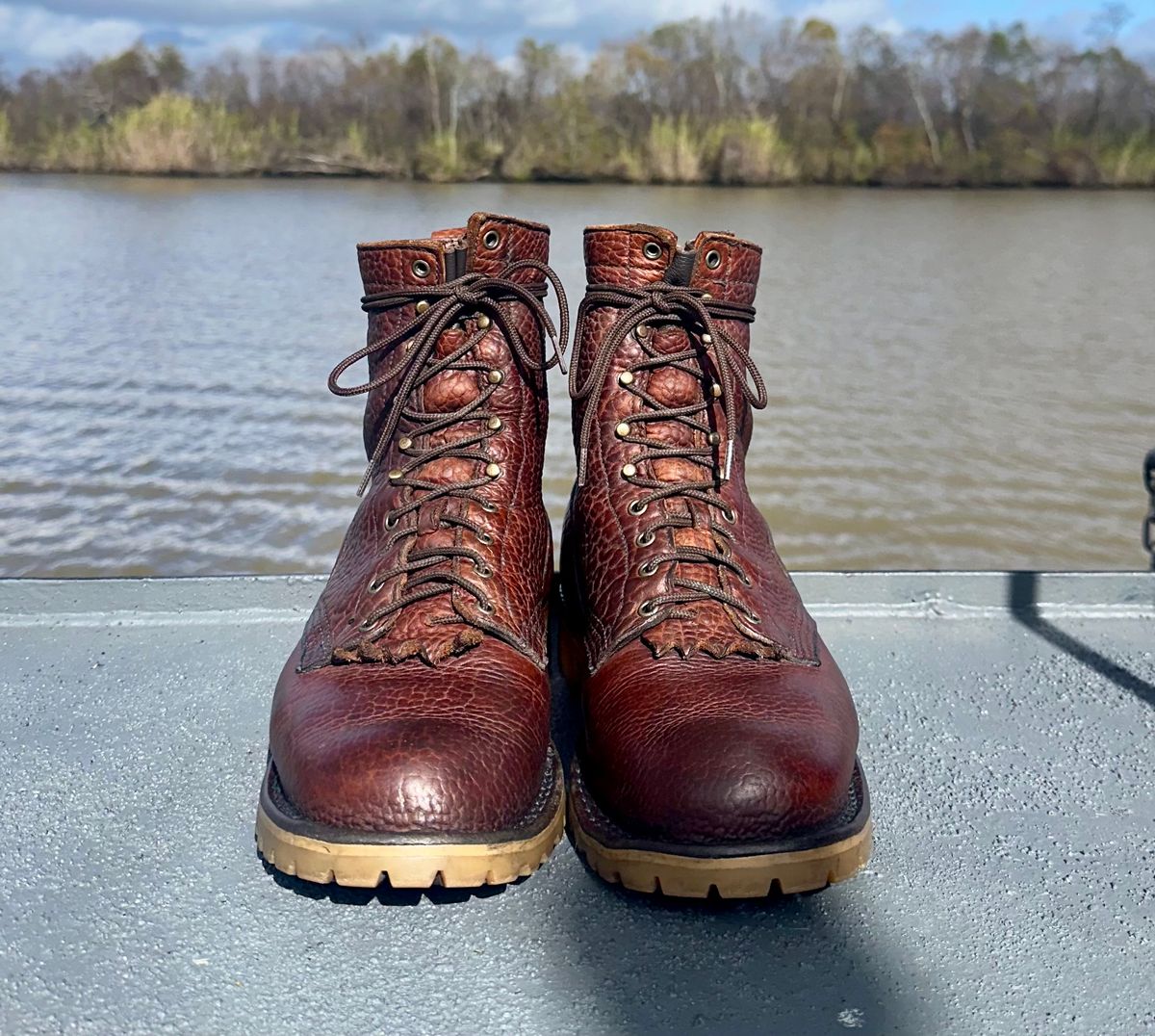 Photo by BigStryke on December 26, 2025 of the JK Boots Forefront in Bison Smooth.