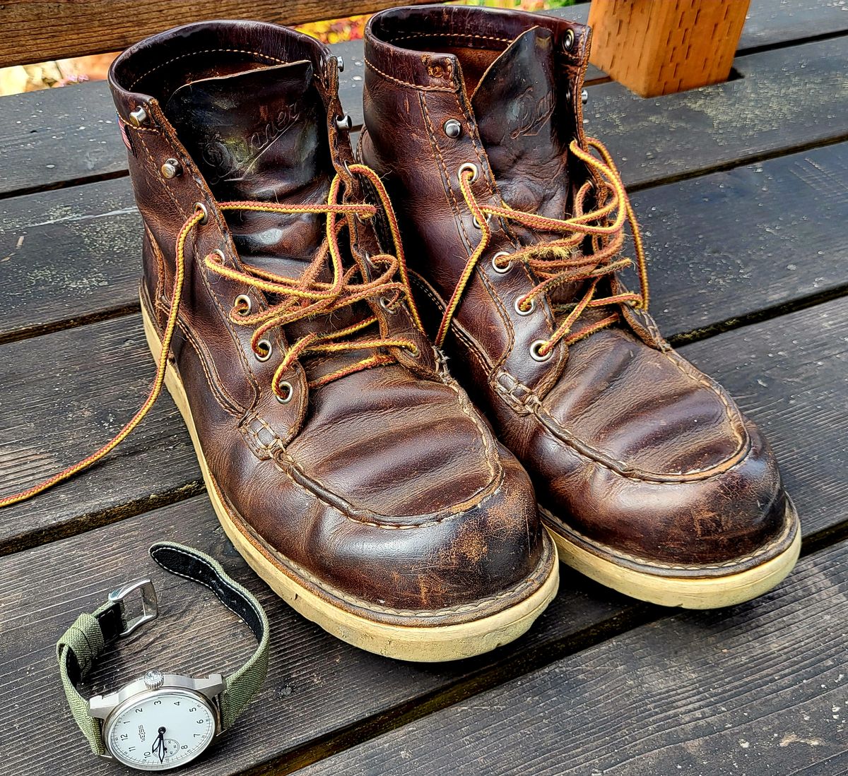 Photo by Max on May 26, 2025 of the Danner Bull Run in Brown Full Grain.