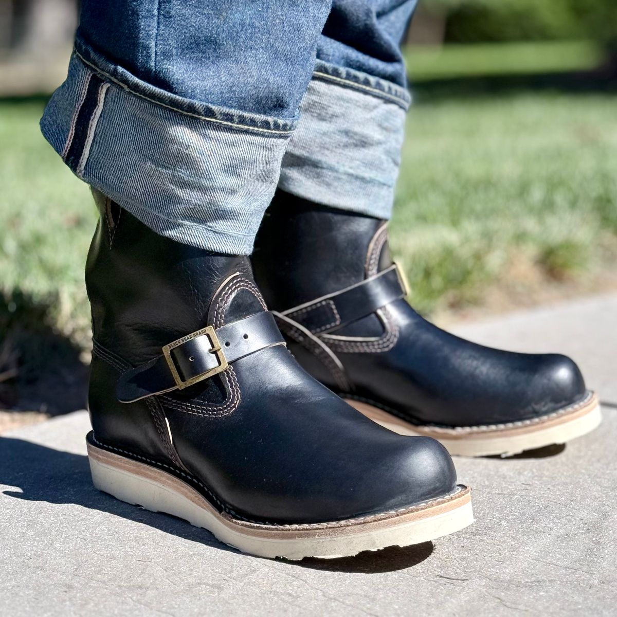 Photo by rmgman on October 5, 2025 of the Wesco Boss Engineer Collaboration With Black Bear Brand in Horween Black Chromexcel.