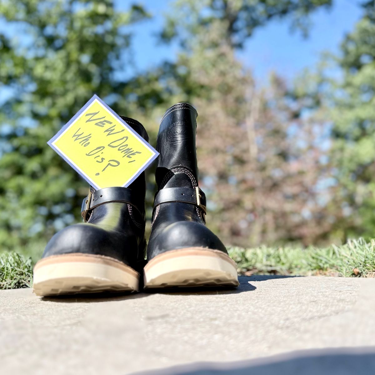 Photo by rmgman on October 5, 2025 of the Wesco Boss Engineer Collaboration With Black Bear Brand in Horween Black Chromexcel.
