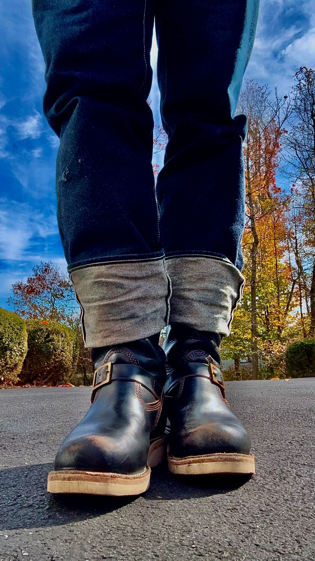 Photo by rmgman on November 4, 2025 of the Wesco Boss Engineer Collaboration With Black Bear Brand in Horween Black Chromexcel.