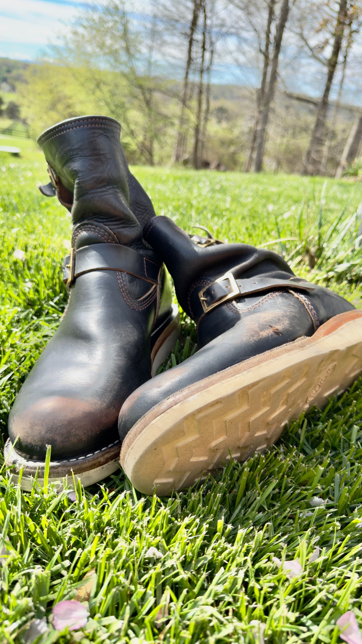 Photo by rmgman on April 5, 2026 of the Wesco Boss Engineer Collaboration With Black Bear Brand in Horween Black Chromexcel.
