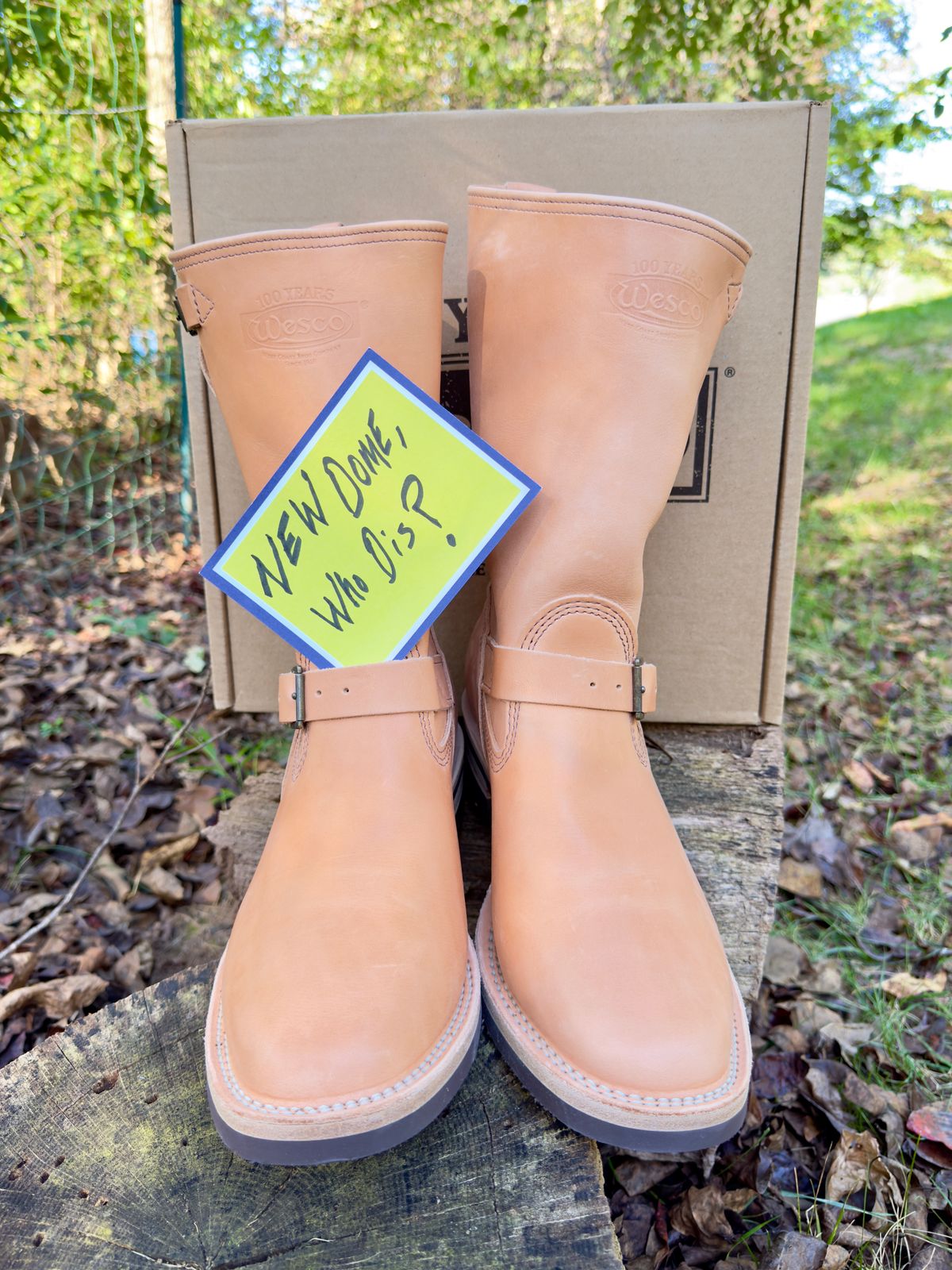 Photo by rmgman on October 2, 2025 of the Wesco x S&S Van Cleef III in Horween Natural Essex.