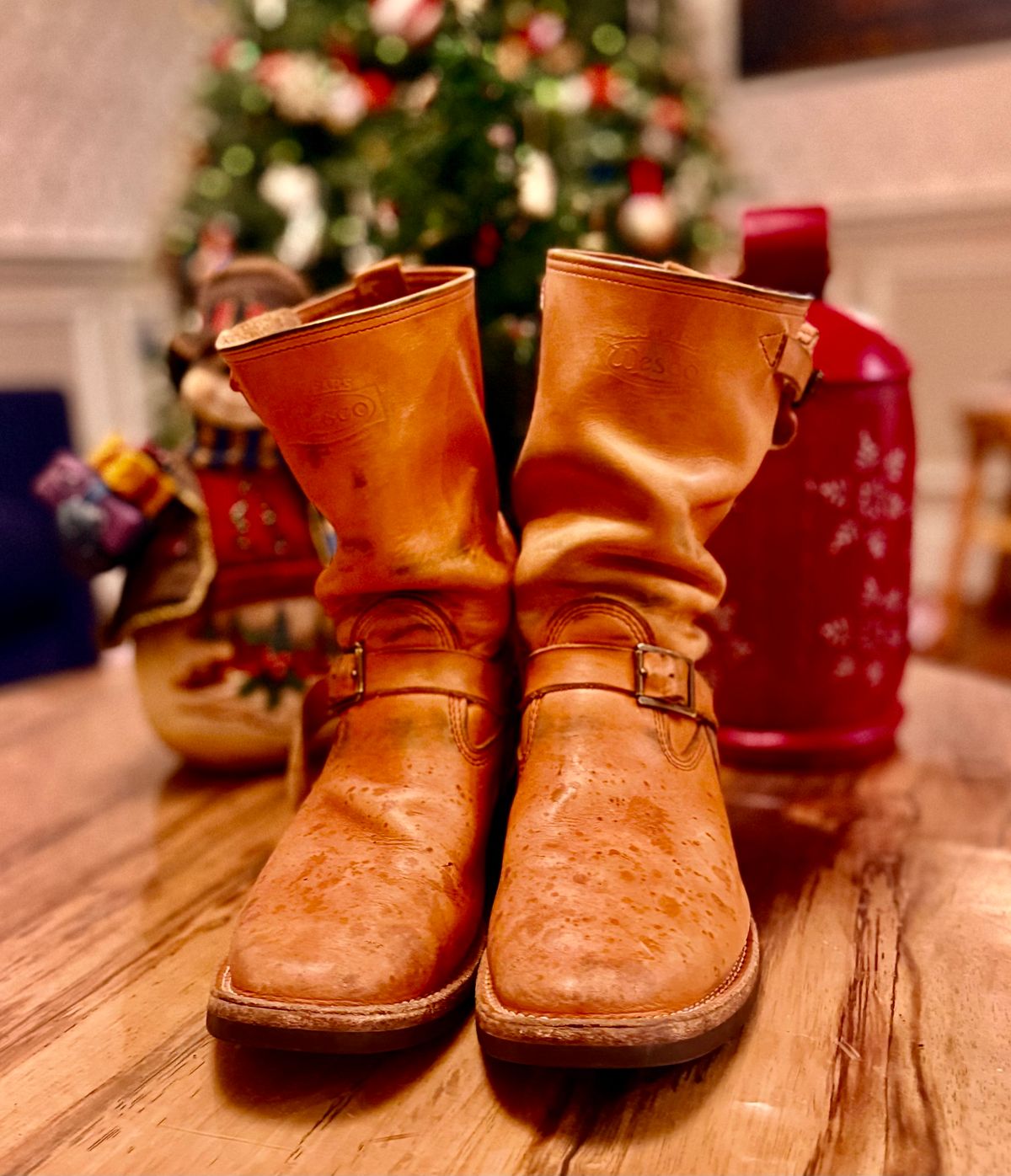 Photo by rmgman on December 6, 2025 of the Wesco x S&S Van Cleef III in Horween Natural Essex.