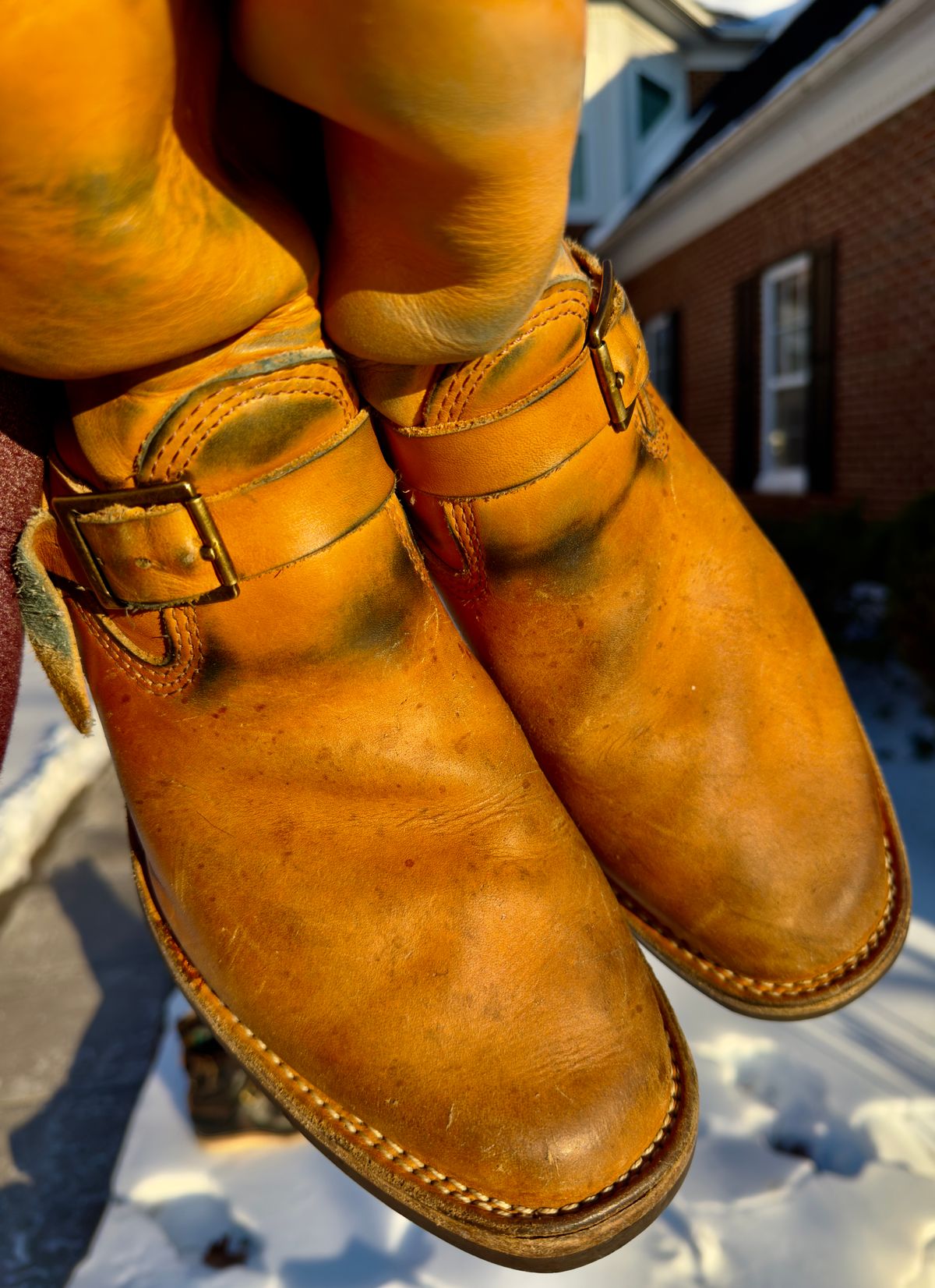 Photo by rmgman on February 5, 2026 of the Wesco x S&S Van Cleef III in Horween Natural Essex.