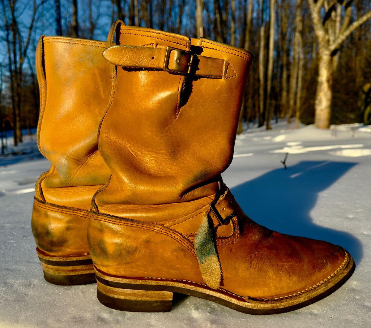 Photo by rmgman on February 5, 2026 of the Wesco x S&S Van Cleef III in Horween Natural Essex.