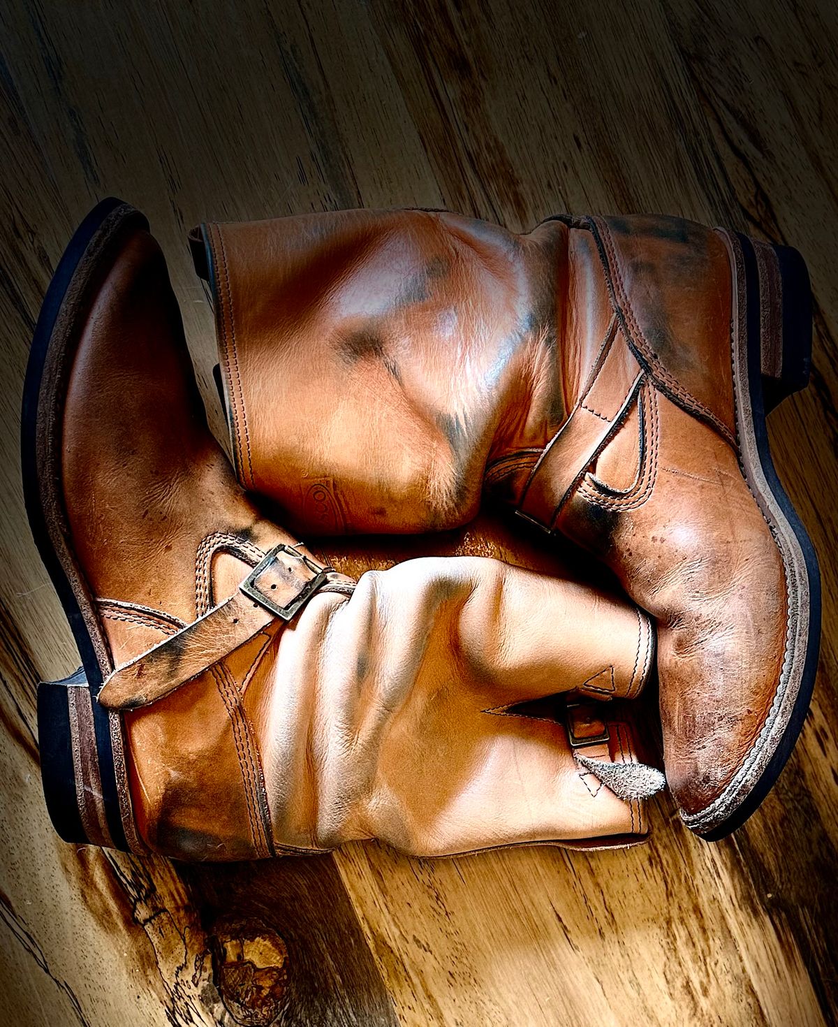 Photo by rmgman on March 6, 2026 of the Wesco x S&S Van Cleef III in Horween Natural Essex.