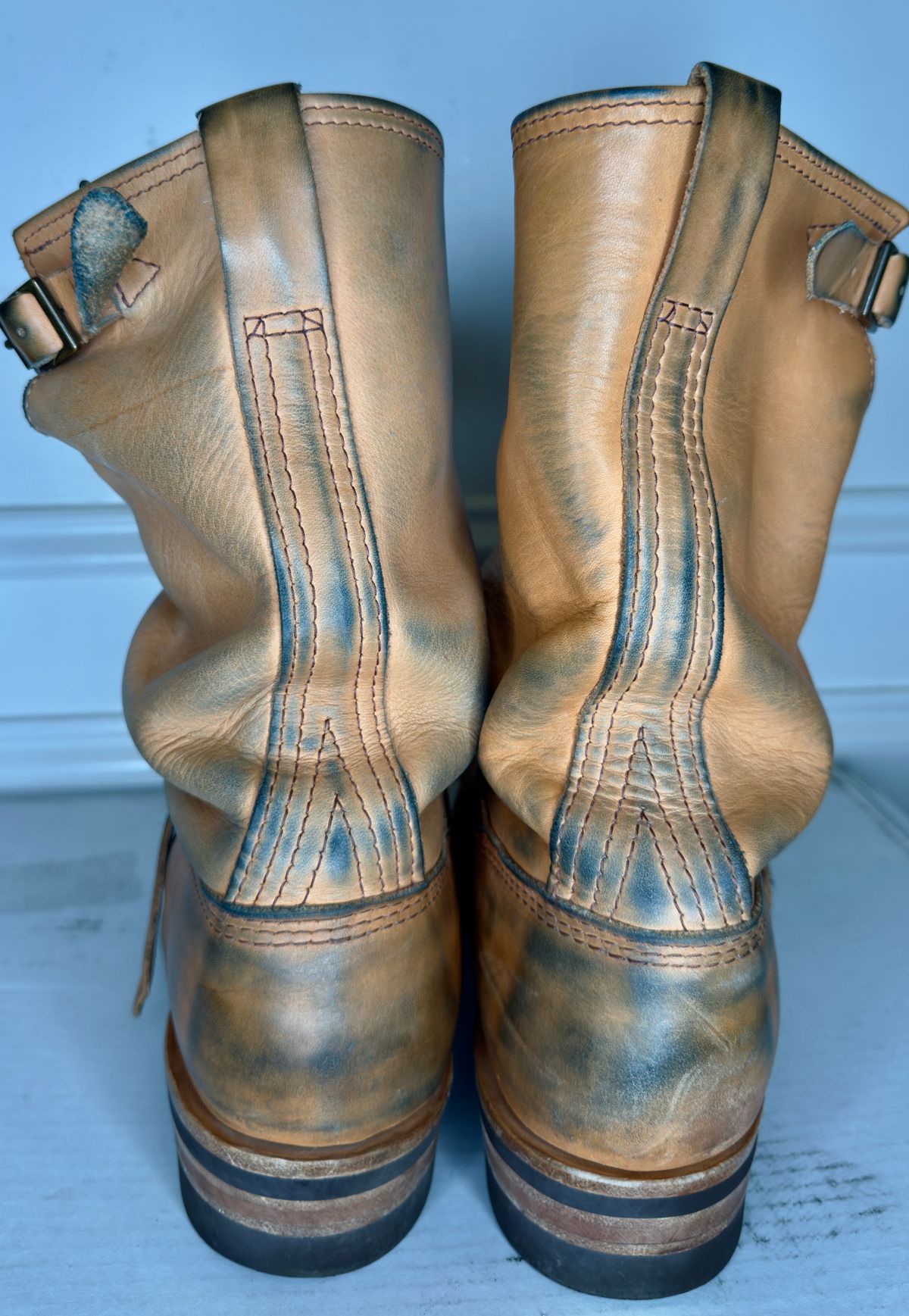 Photo by rmgman on April 5, 2026 of the Wesco x S&S Van Cleef III in Horween Natural Essex.