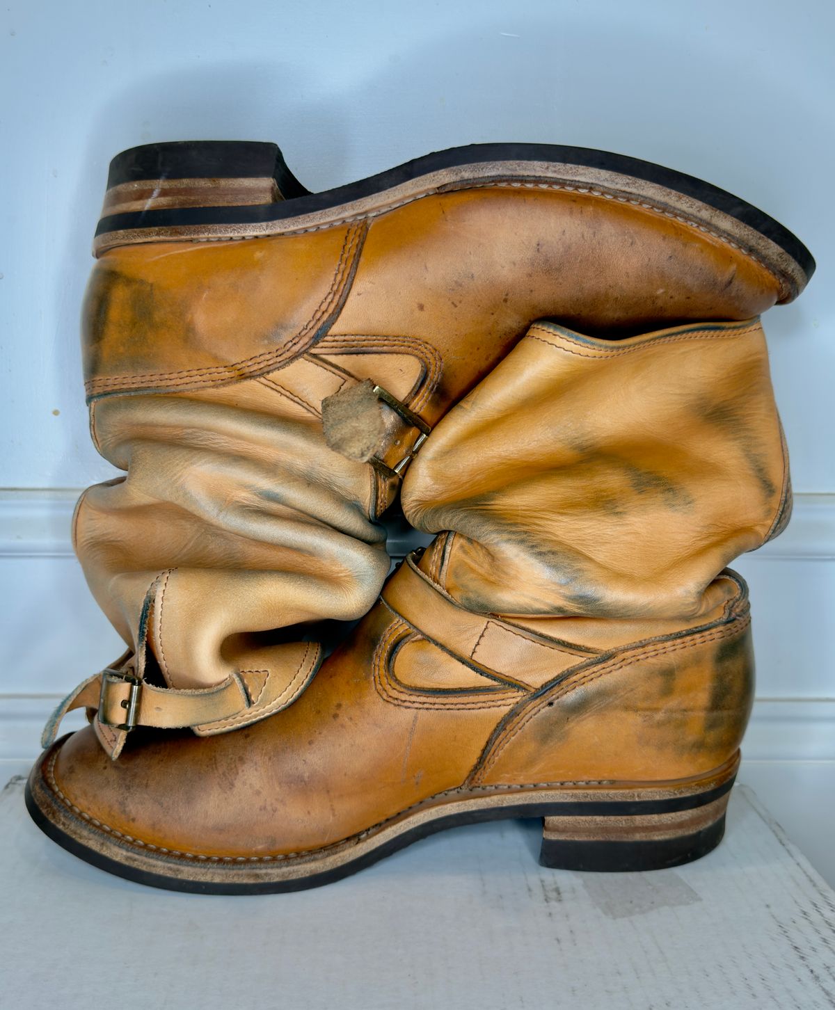 Photo by rmgman on April 5, 2026 of the Wesco x S&S Van Cleef III in Horween Natural Essex.