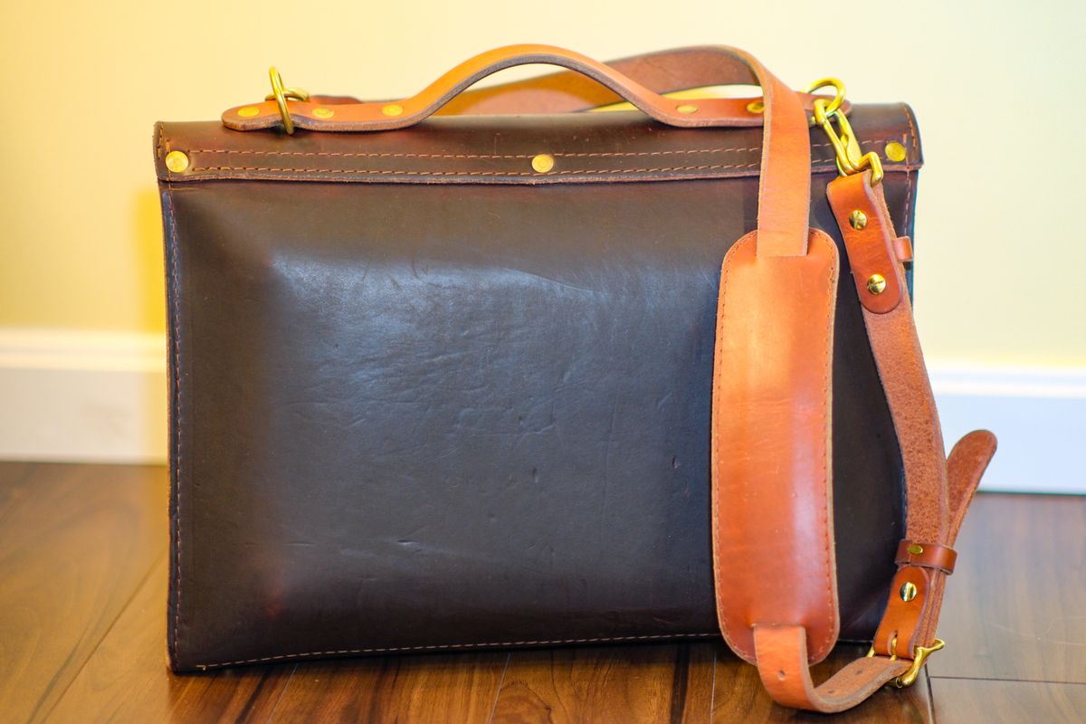 Photo by fallabel on April 5, 2026 of the Nicks Travel Bag in Wickett & Craig Burgundy Double Stuffed.