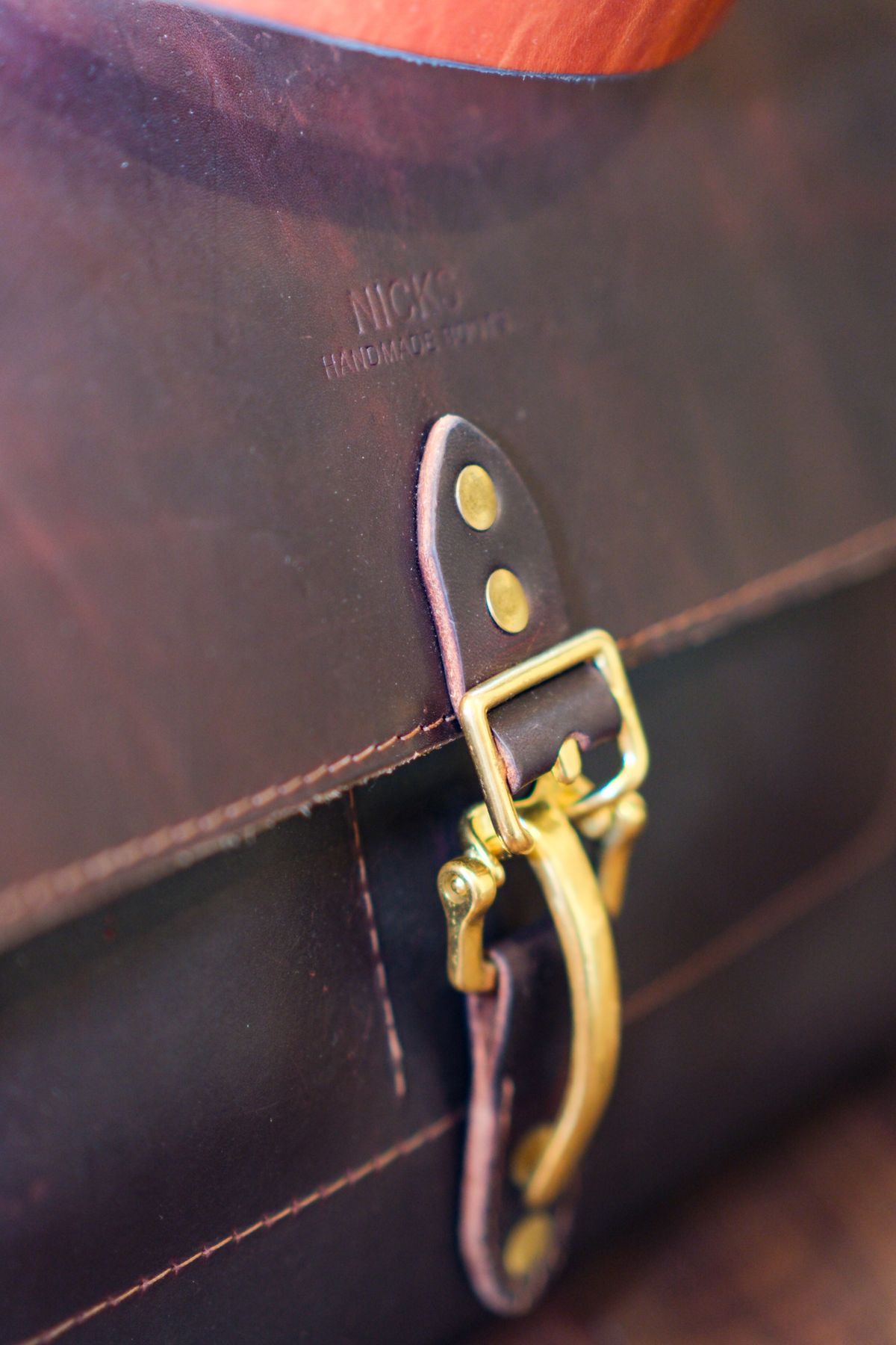 Photo by fallabel on April 5, 2026 of the Nicks Travel Bag in Wickett & Craig Burgundy Double Stuffed.