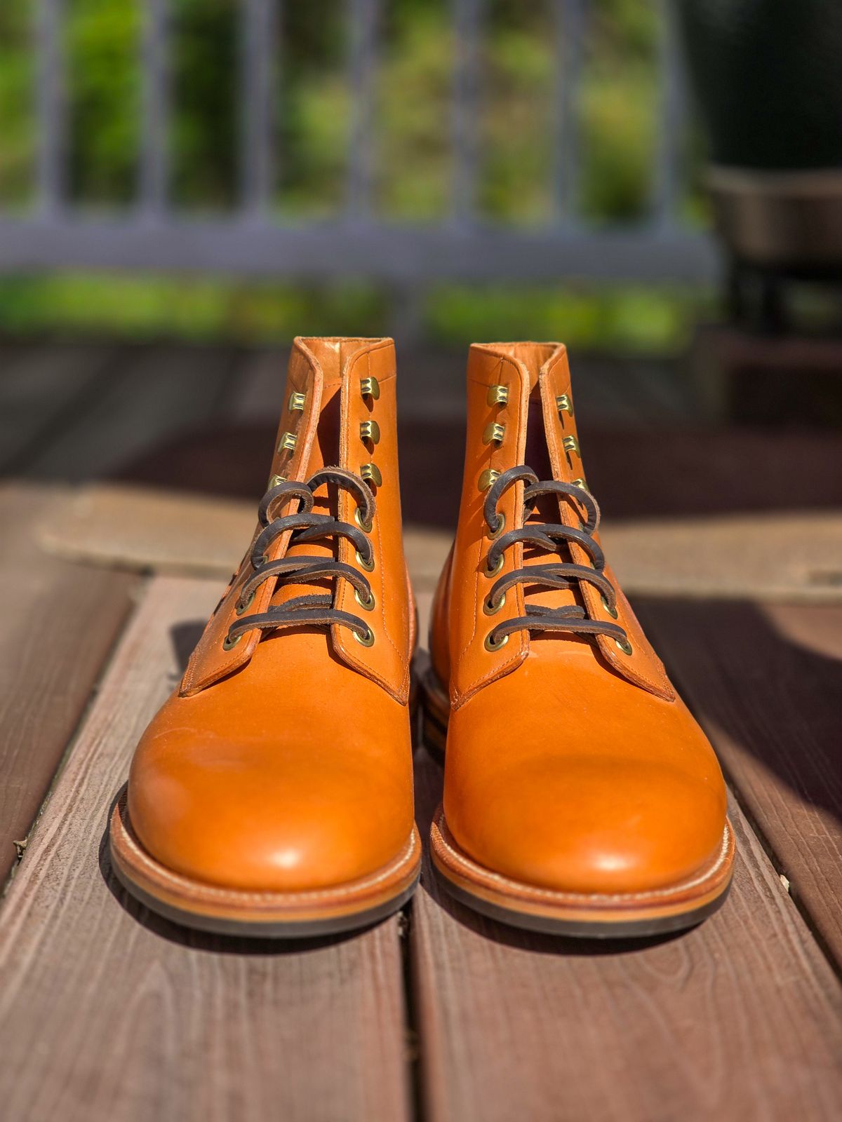Photo by fallabel on October 5, 2025 of the Grant Stone Diesel Boot in Horween Tan Essex.