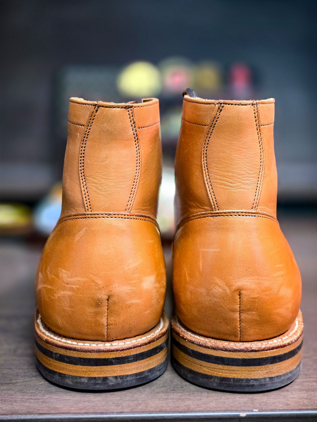 Photo by fallabel on November 4, 2025 of the Grant Stone Diesel Boot in Horween Tan Essex.